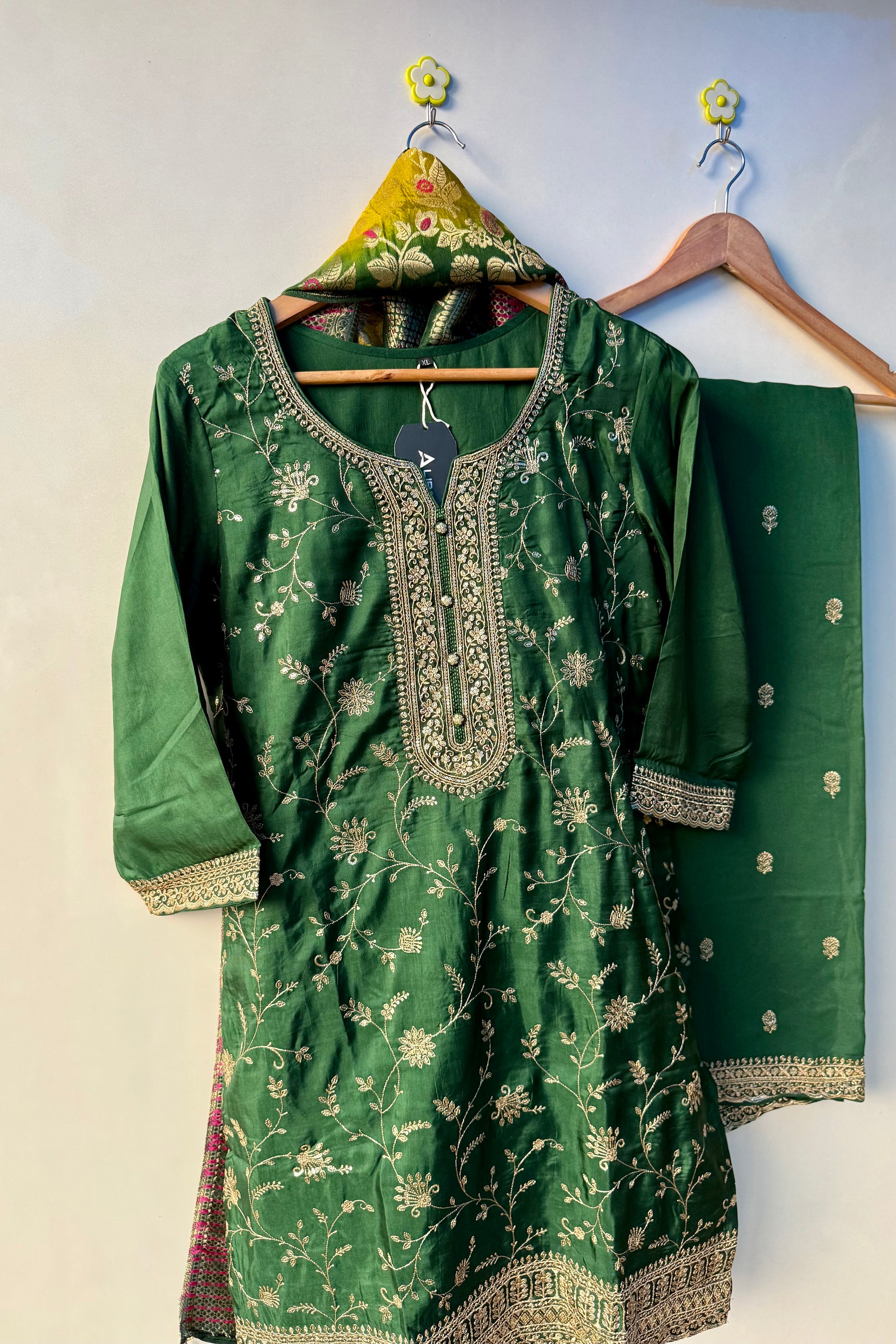 “AYAT” Festive wear Jacquard silk kurta palazzo set