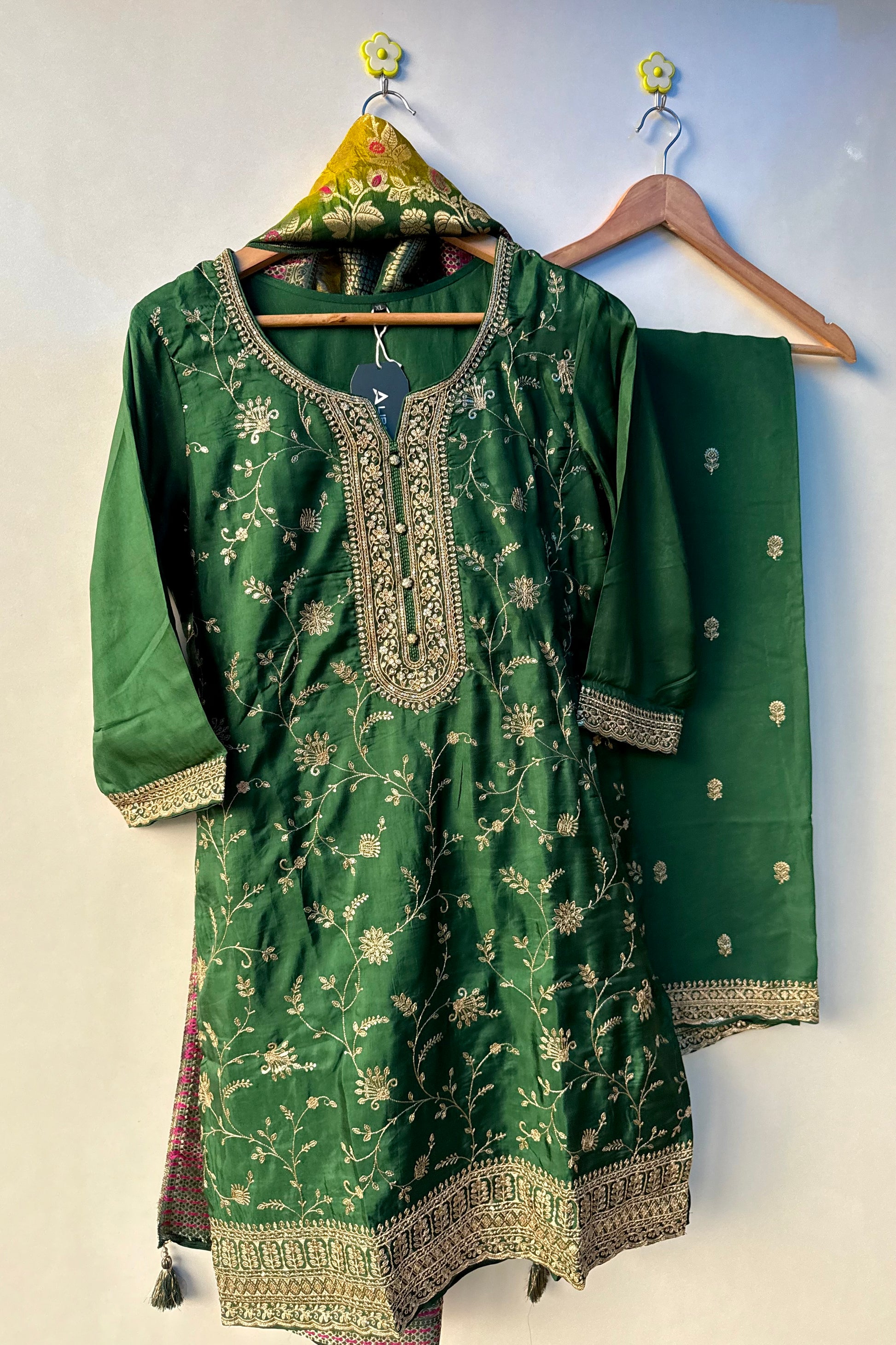 “AYAT” Festive wear Jacquard silk kurta palazzo set