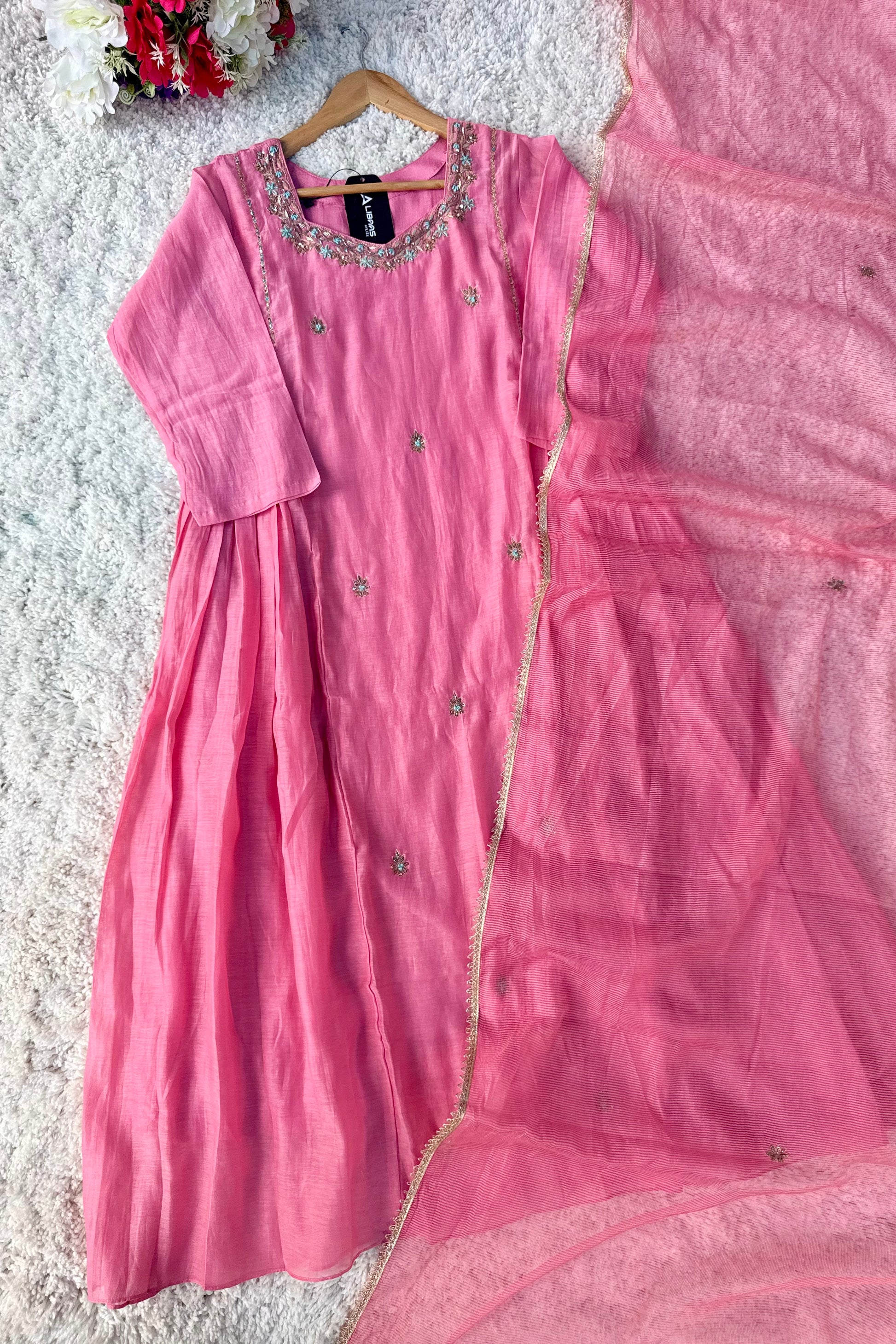 “Ayesha” Premium Mul Chanderi Anarkali Suit set 🛍️