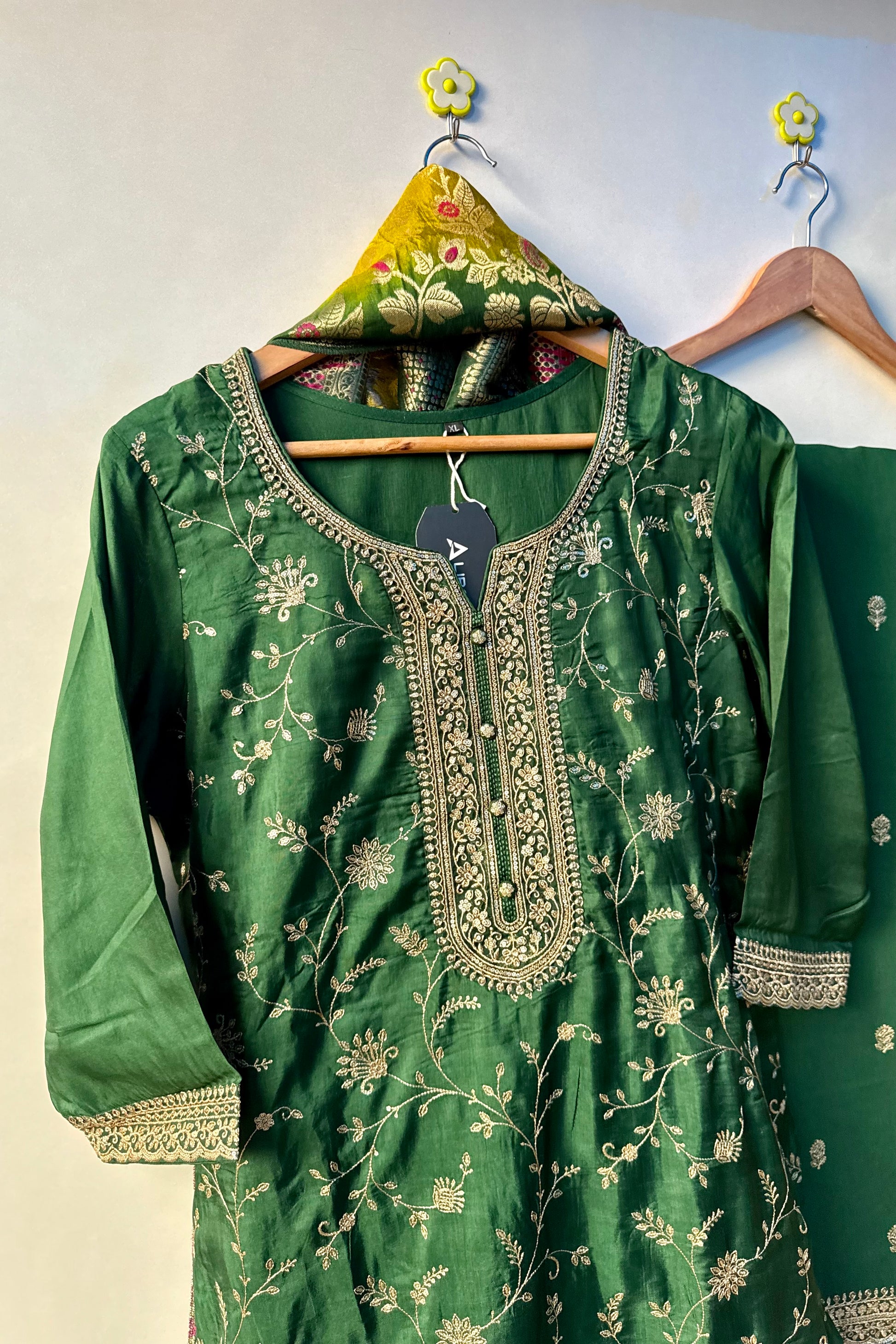 “AYAT” Festive wear Jacquard silk kurta palazzo set