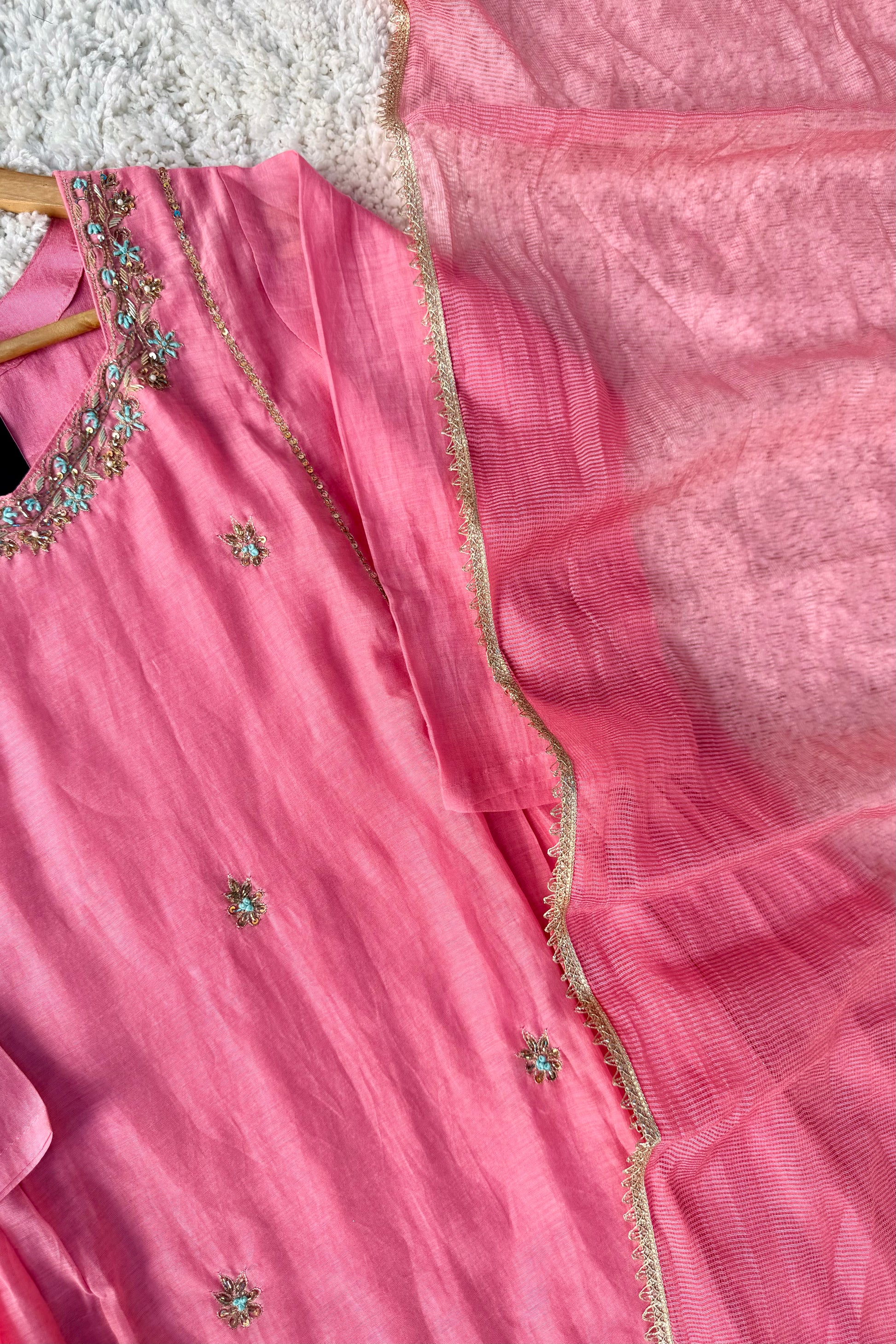 “Ayesha” Premium Mul Chanderi Anarkali Suit set 🛍️