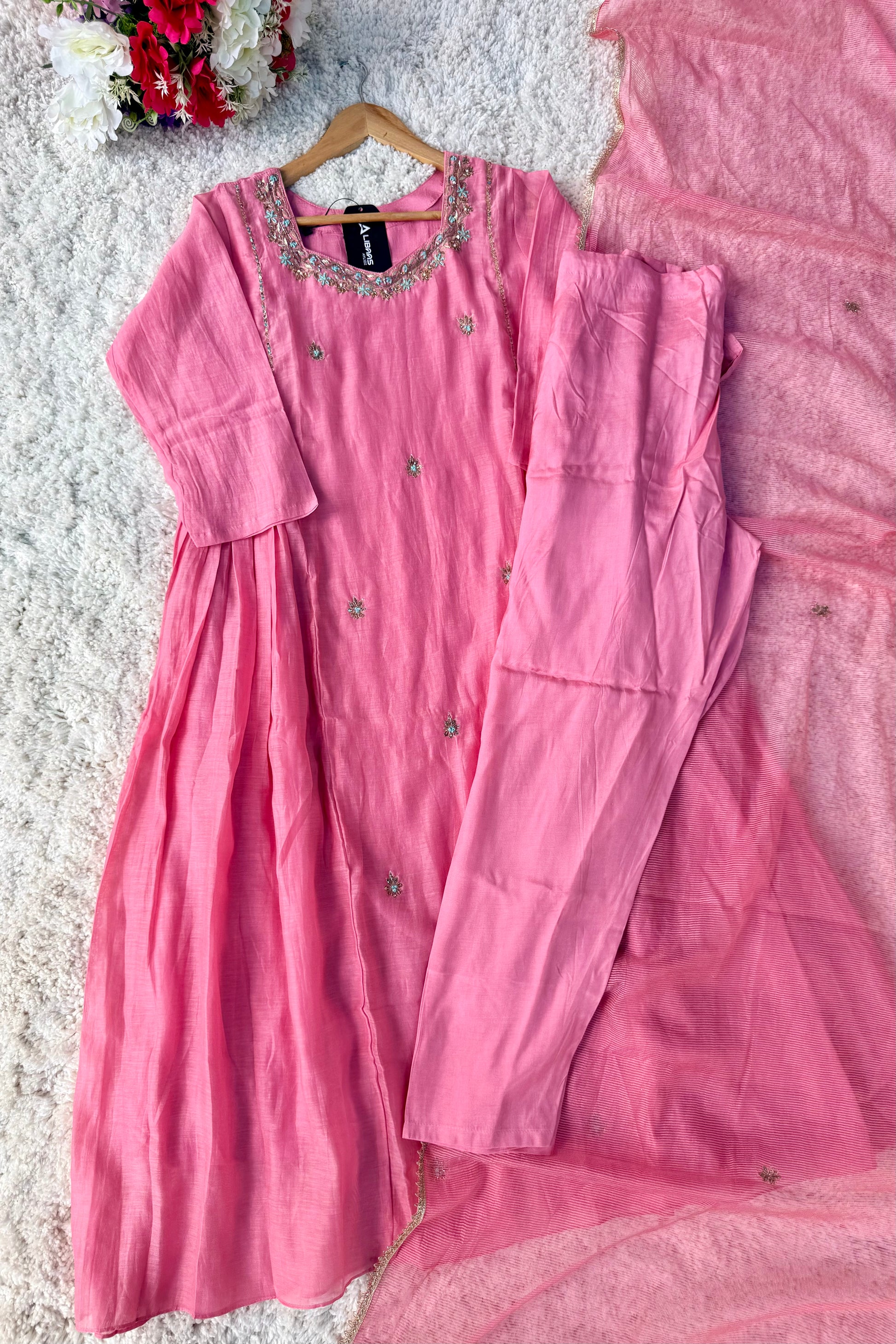 “Ayesha” Premium Mul Chanderi Anarkali Suit set 🛍️