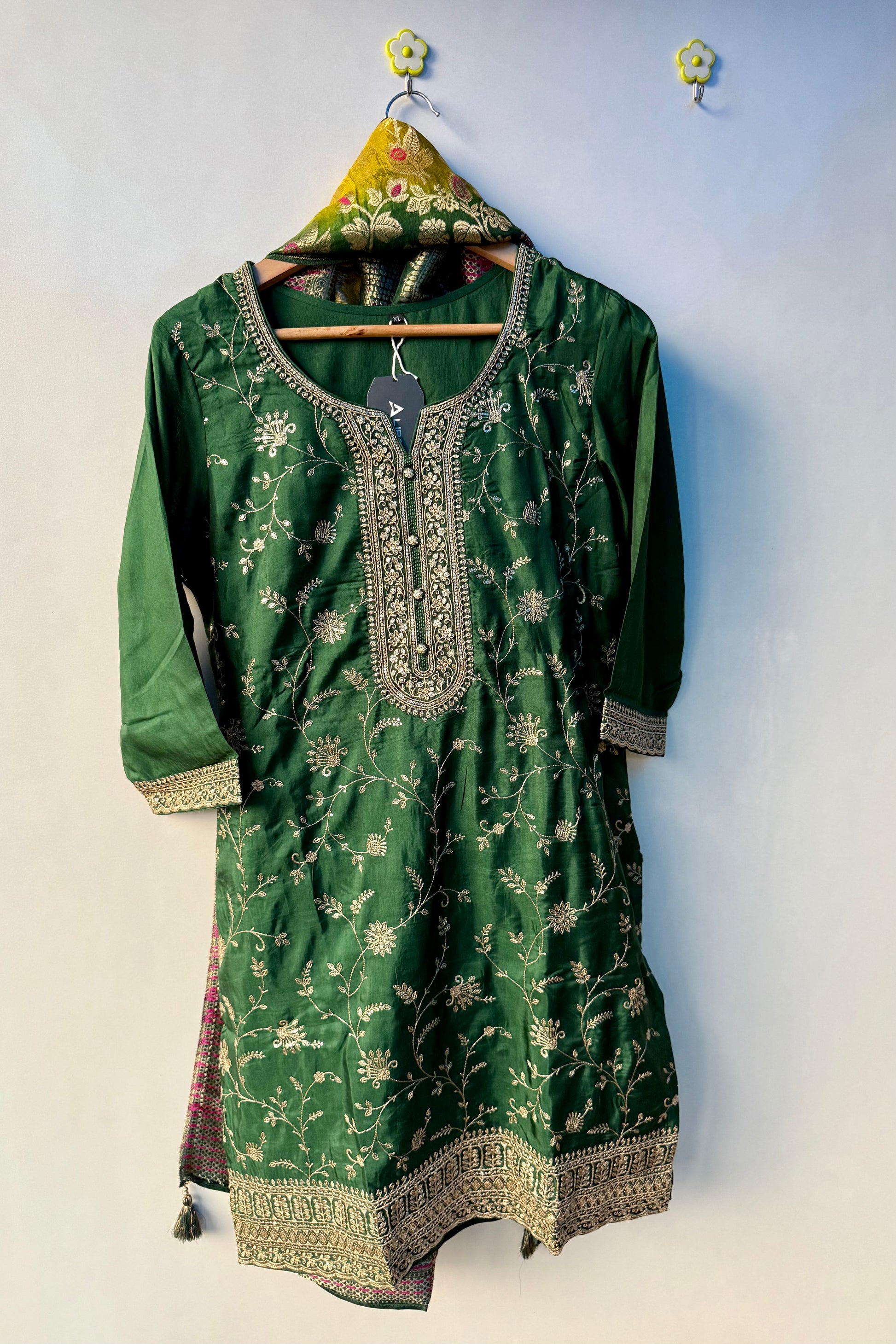 “AYAT” Festive wear Jacquard silk kurta palazzo set