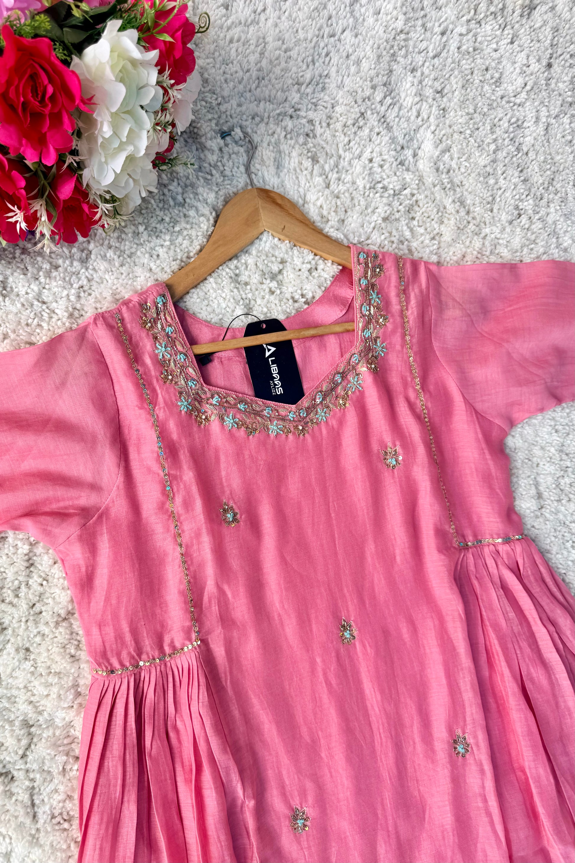 “Ayesha” Premium Mul Chanderi Anarkali Suit set 🛍️