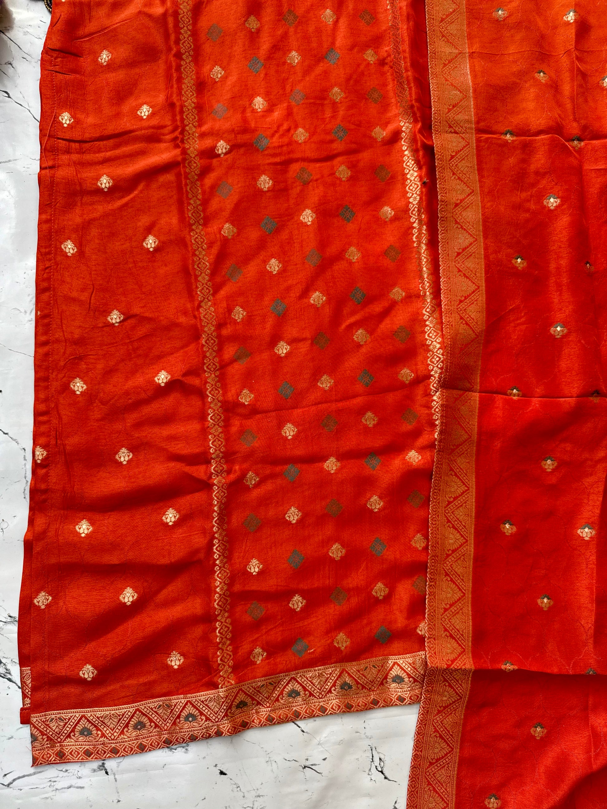 “Mona” Beautiful russian jacquard silk kurti pant with dupatta set 🛍️♥️