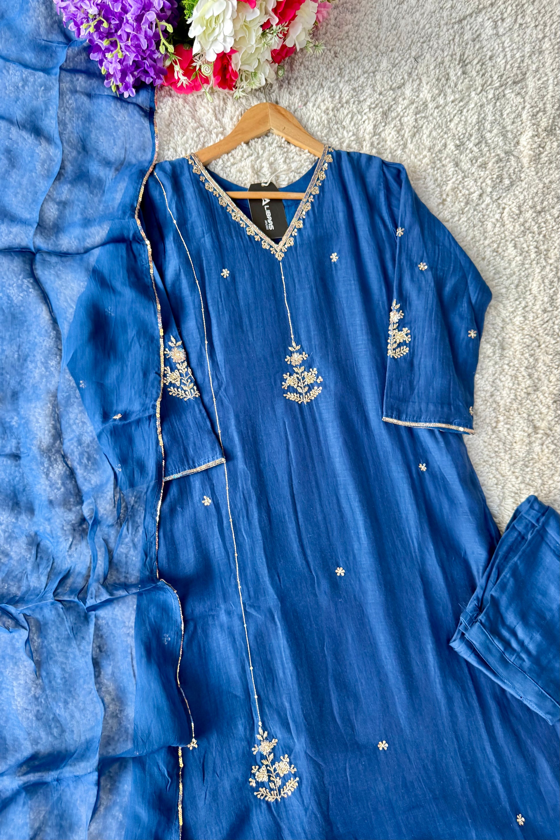 ✨”Grace- Premium Party Wear Mul Chanderi Kurta Set 🛍️