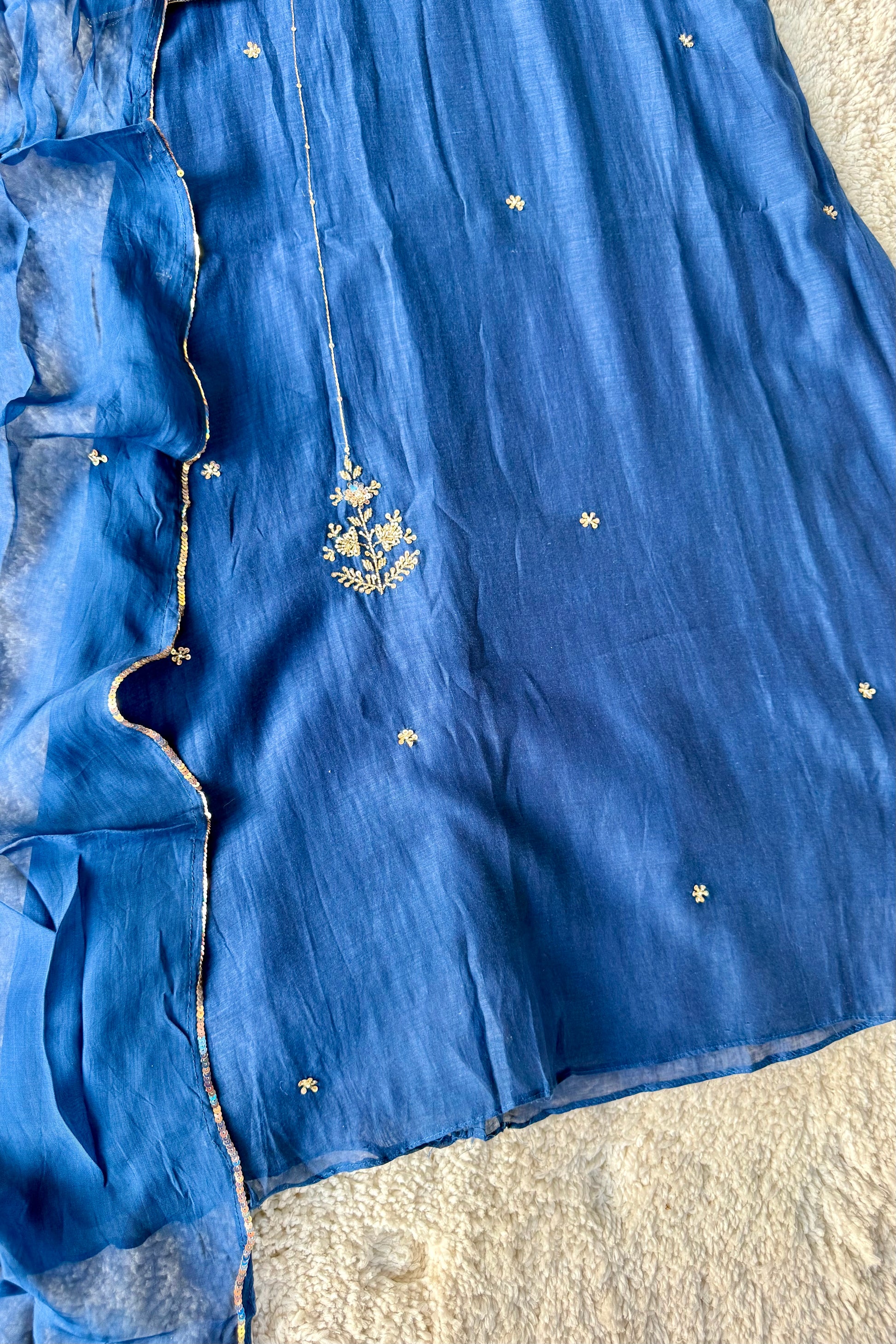 ✨”Grace- Premium Party Wear Mul Chanderi Kurta Set 🛍️