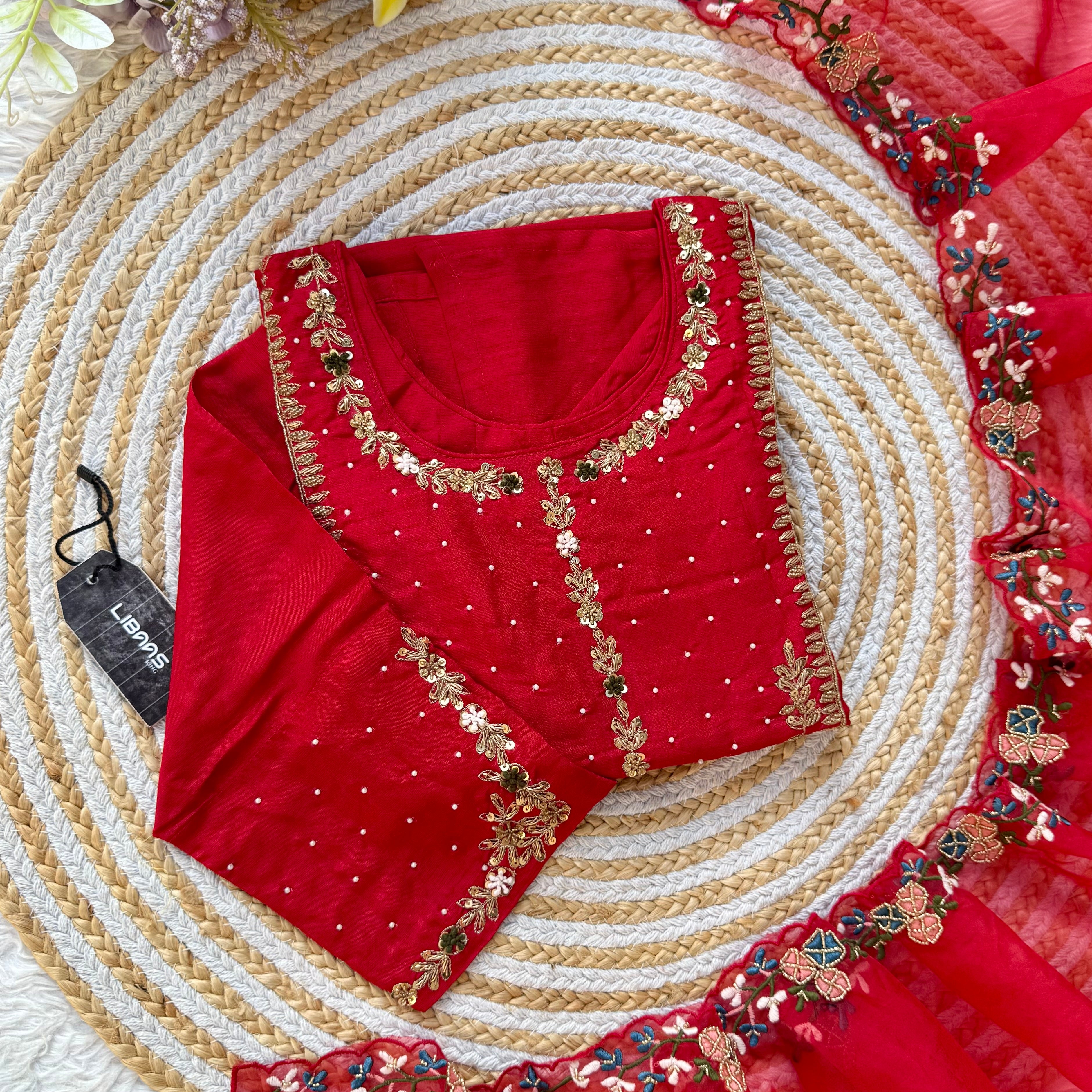 “ALKA” A very beautiful piece with zardozi & zari handwork set