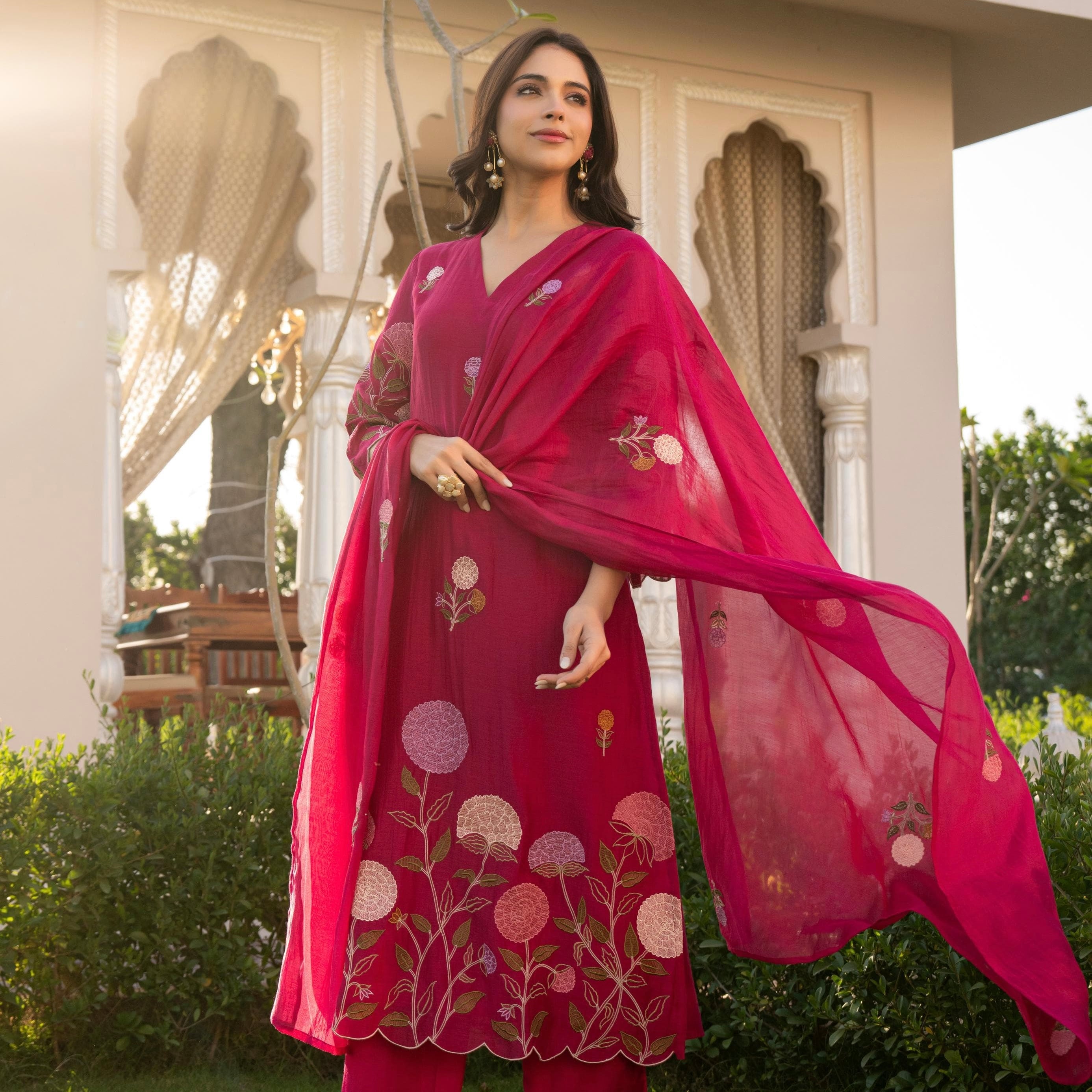 “NAVI” Premium Mul Chanderi party wear kurta set