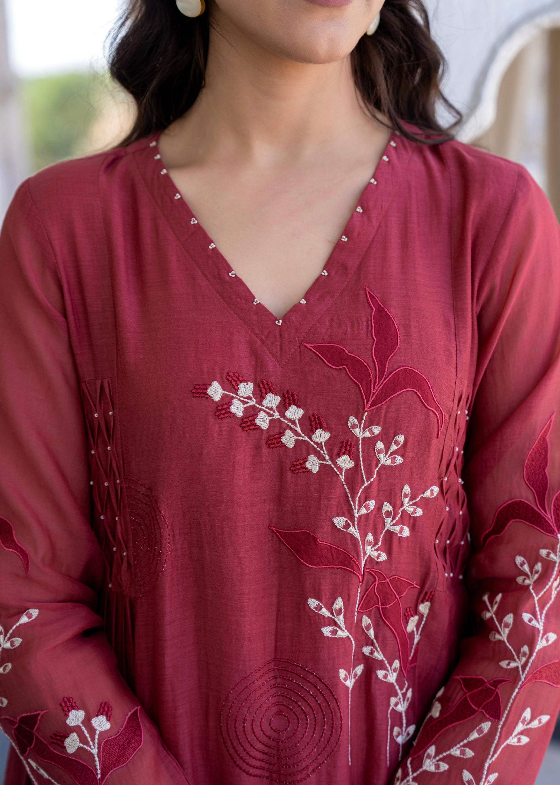 “SIZUMI” Beautiful Mul Chanderi party wear anarkali suit set
