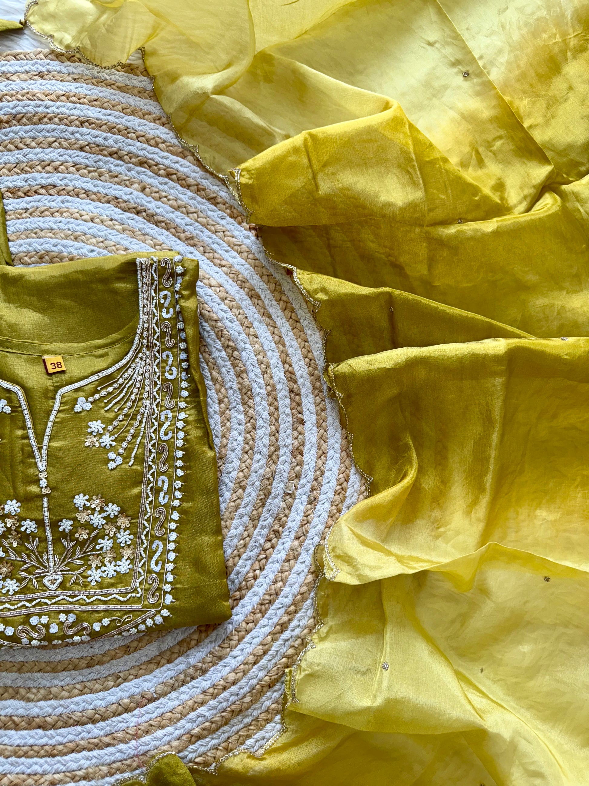 “Shama” Beautiful party wear Tissue silk kurta set