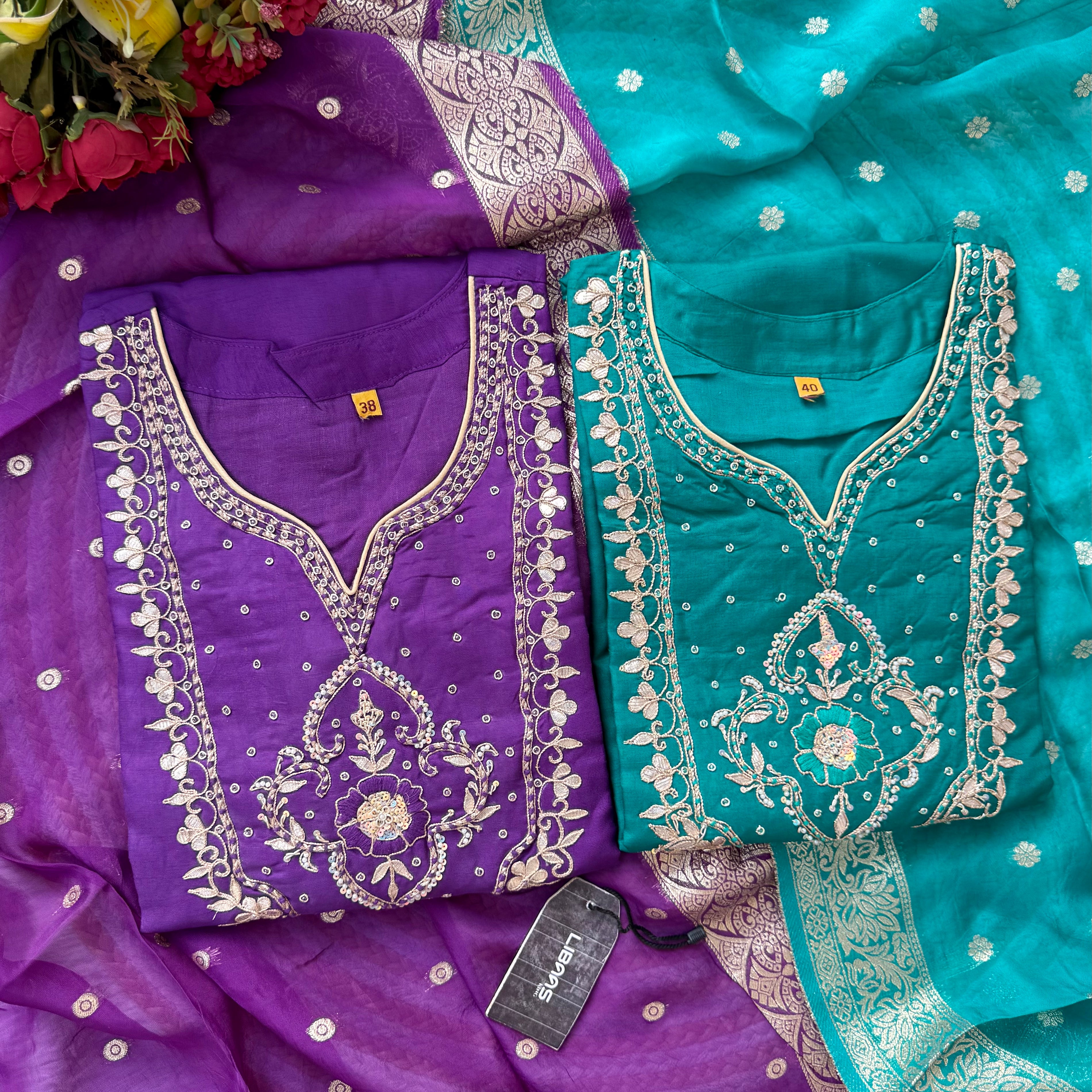 “RIWAYAT” Premium festive wear Dola silk set 🛍️