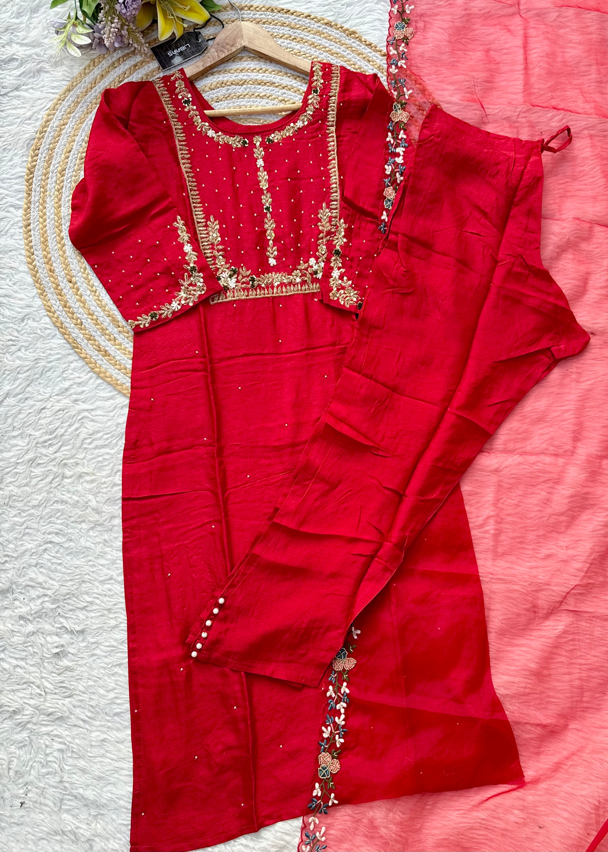 “ALKA” A very beautiful piece with zardozi & zari handwork set