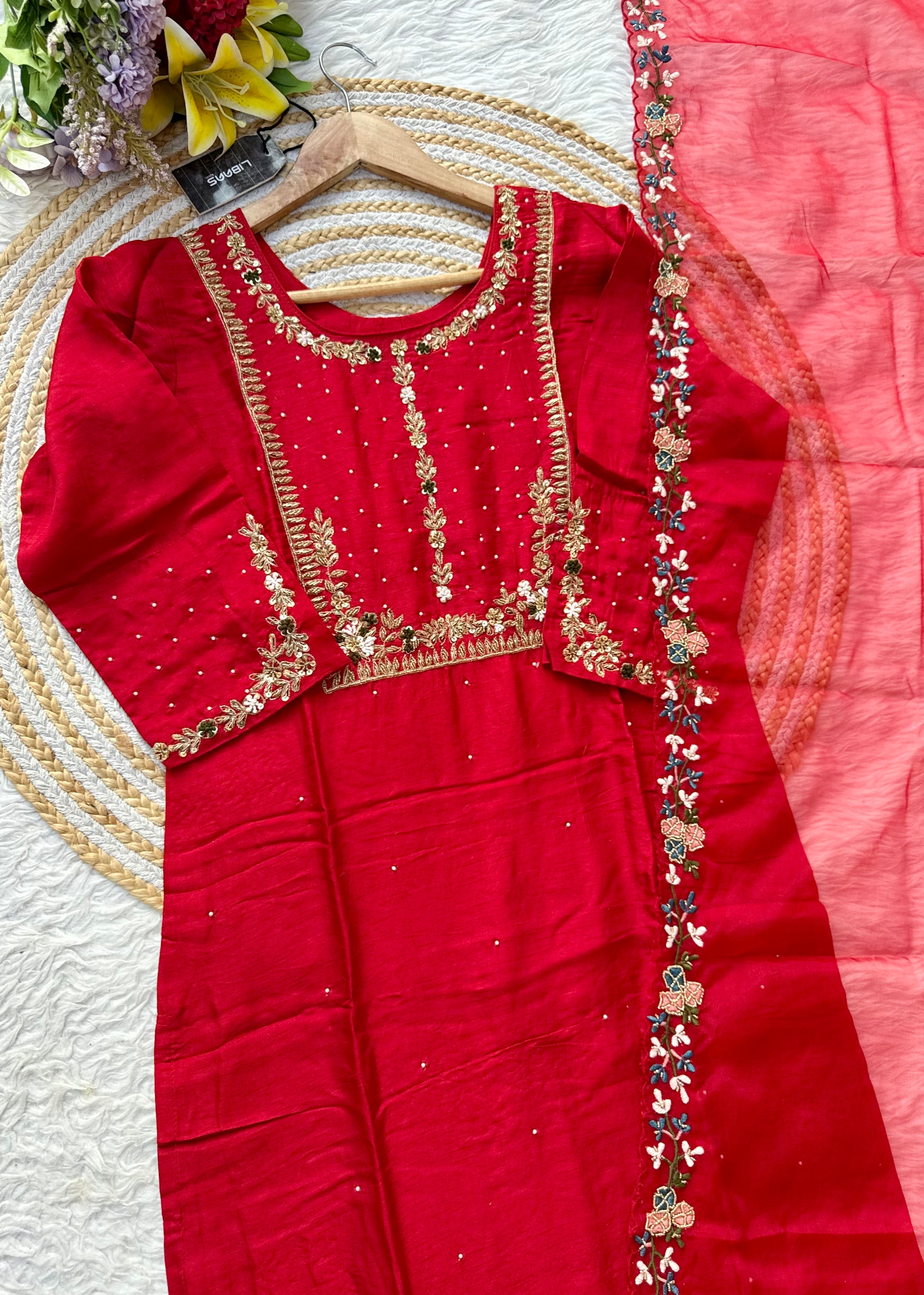 “ALKA” A very beautiful piece with zardozi & zari handwork set