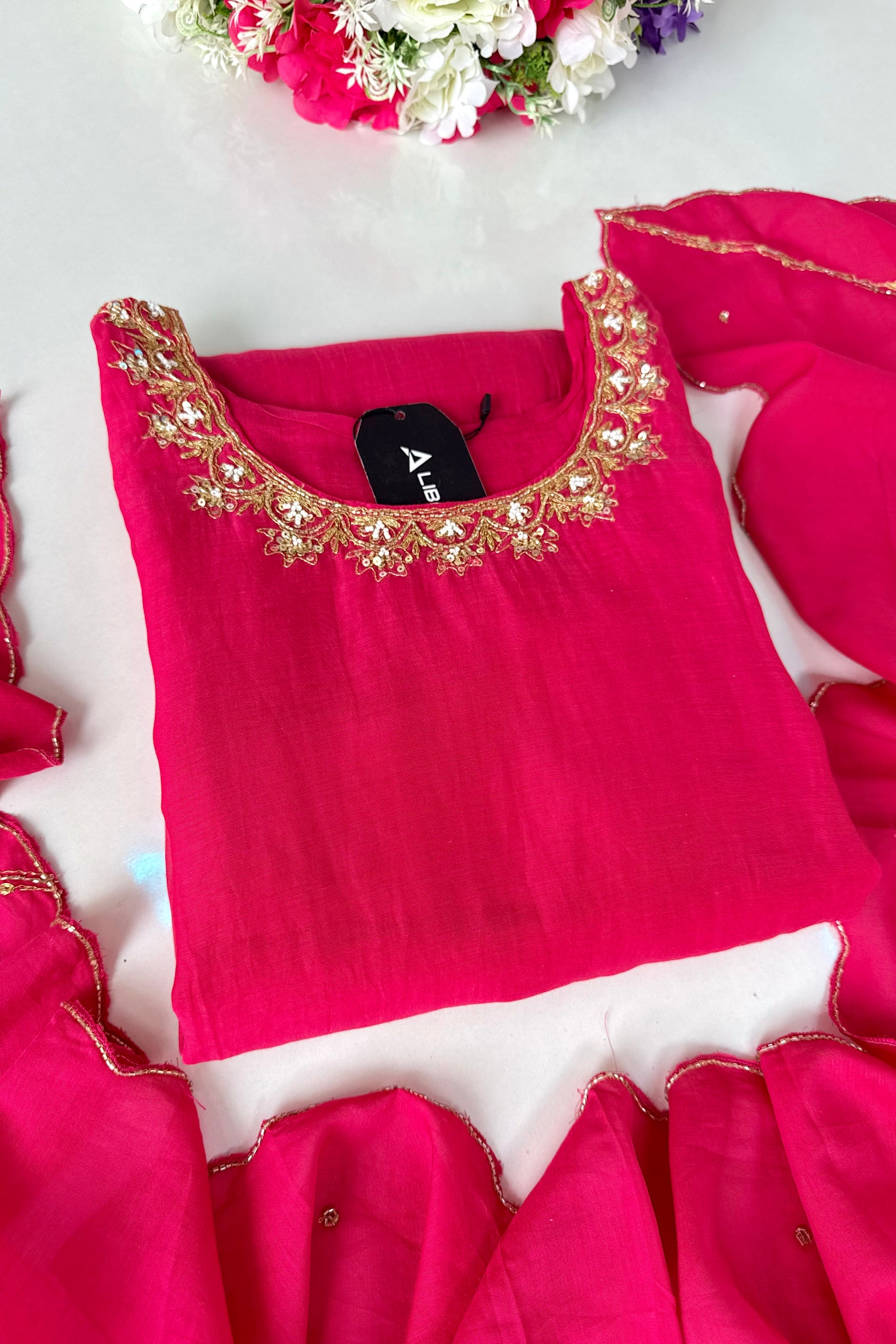 💕”Nayra – Premium Mul Chanderi A-Line Kurta Set