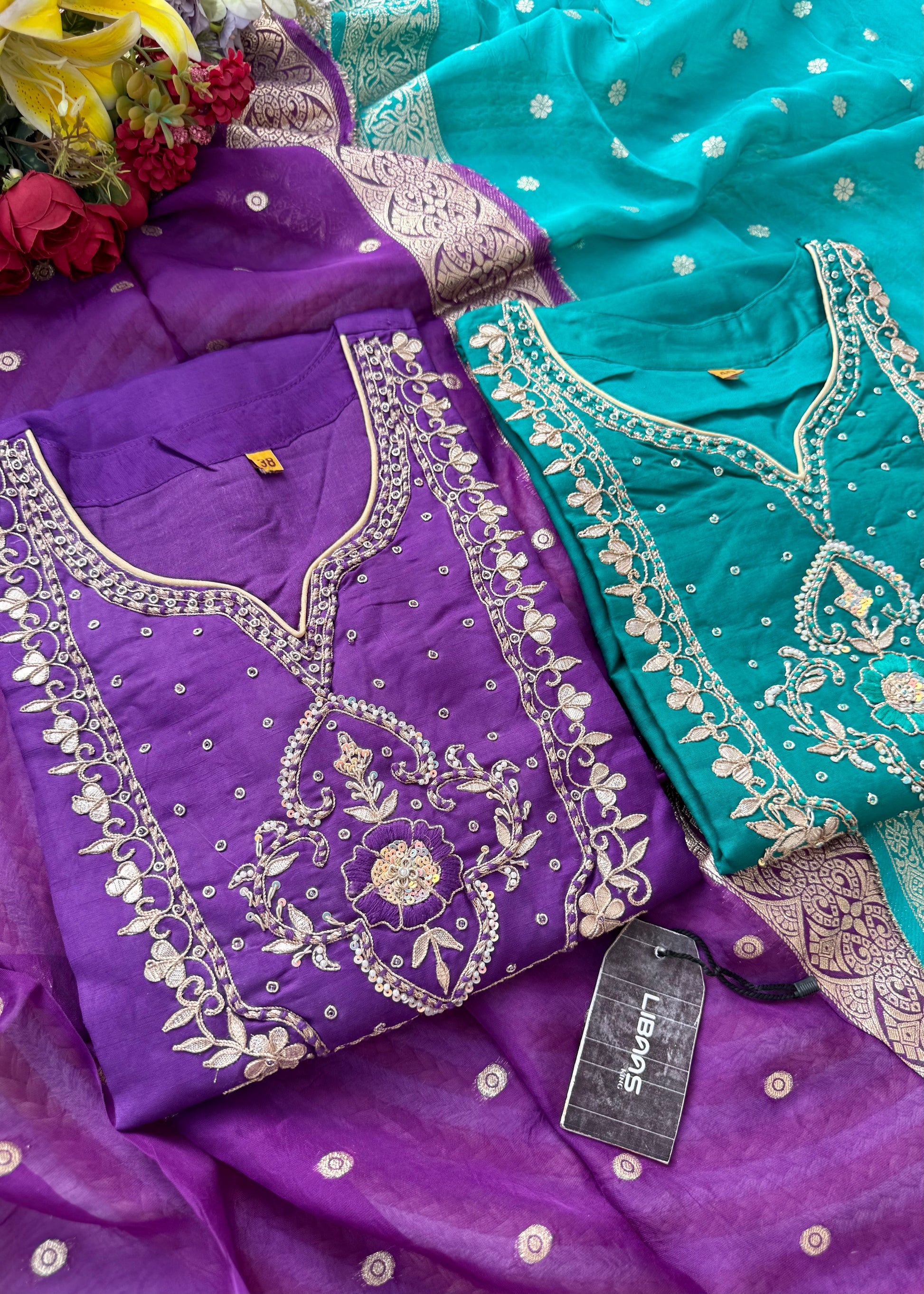 “RIWAYAT” Premium festive wear Dola silk set 🛍️