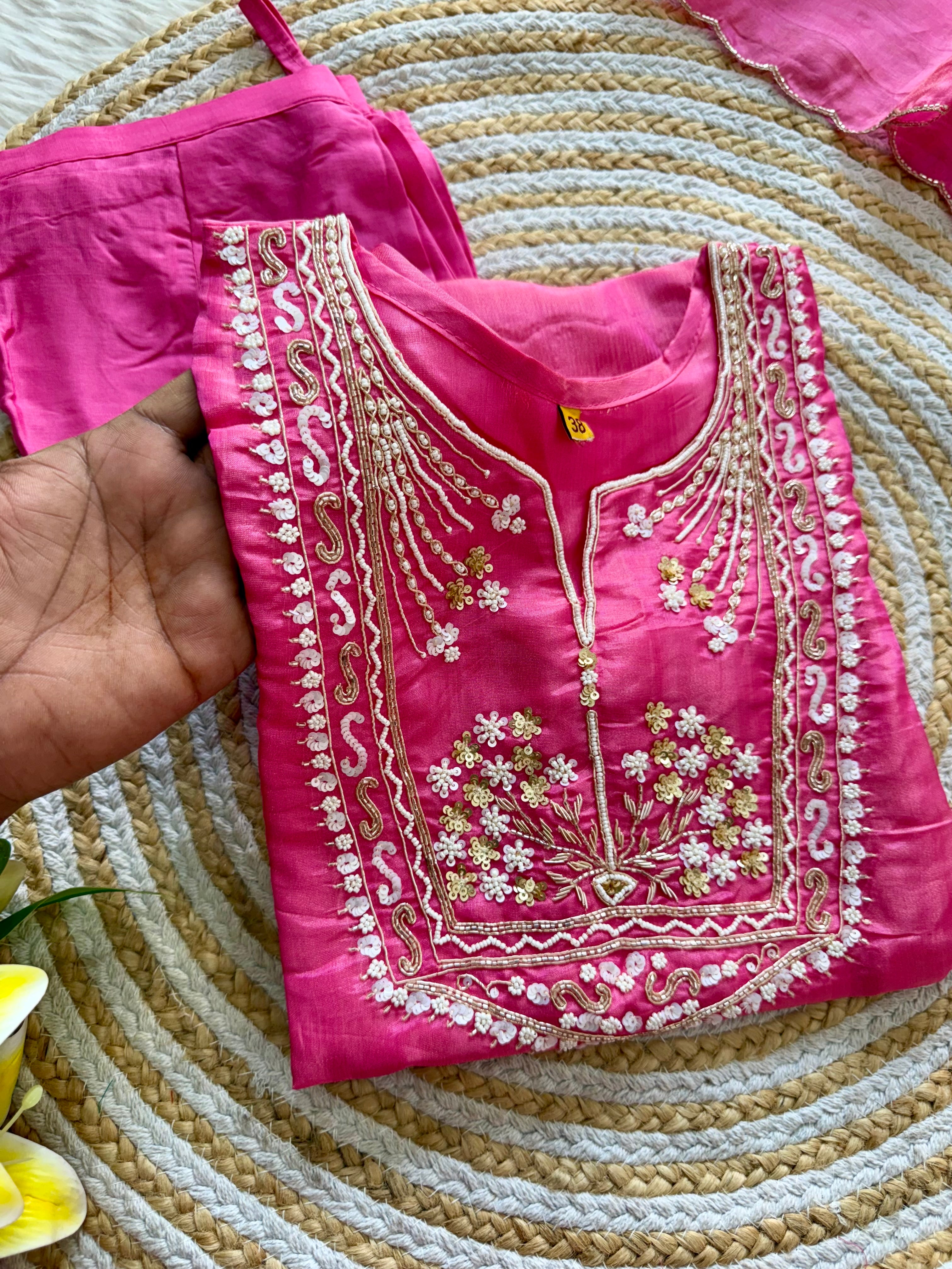 “Shama” Beautiful party wear Tissue silk kurta set