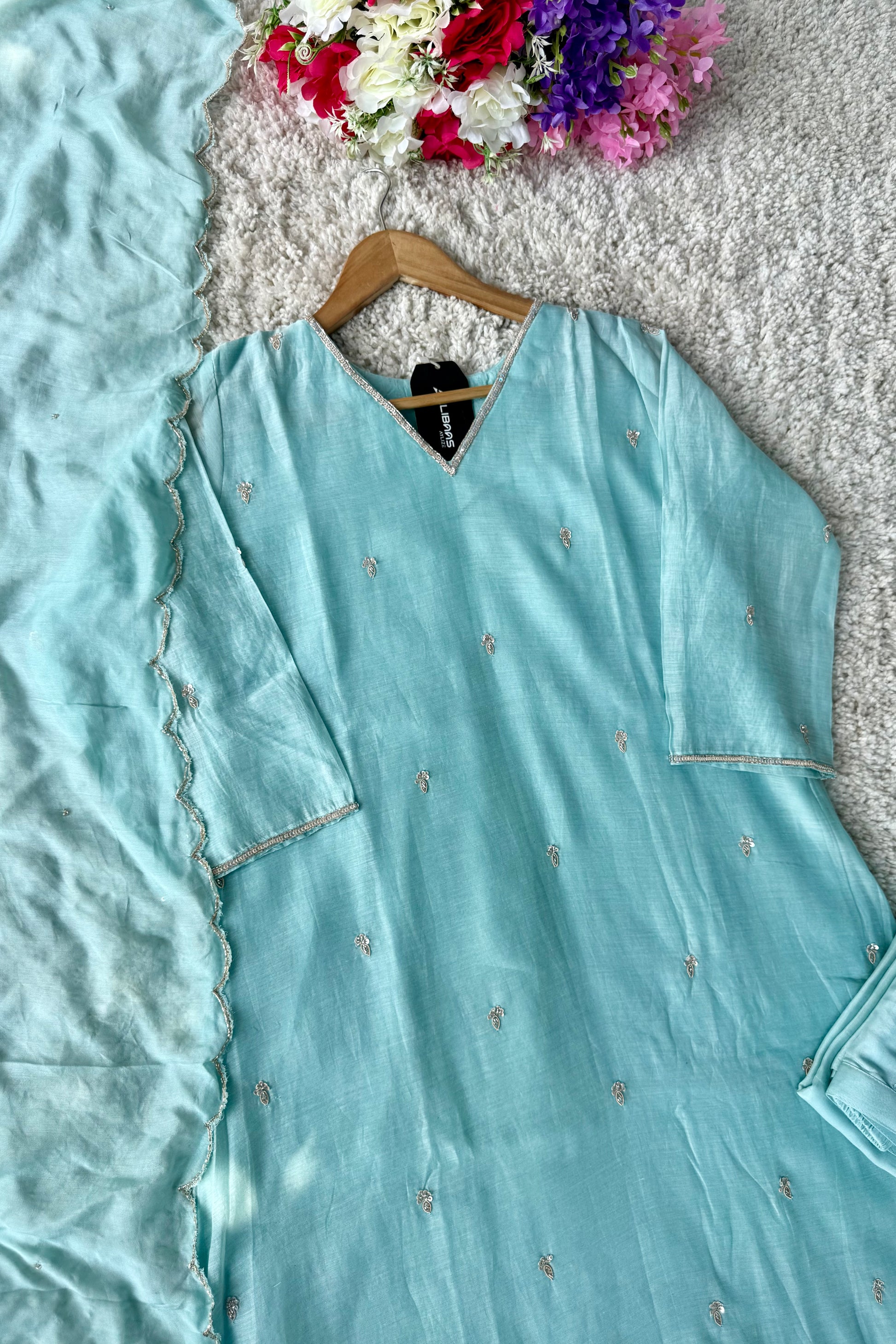 ✨”Grace- Premium Party Wear Mul Chanderi Kurta Set 🛍️