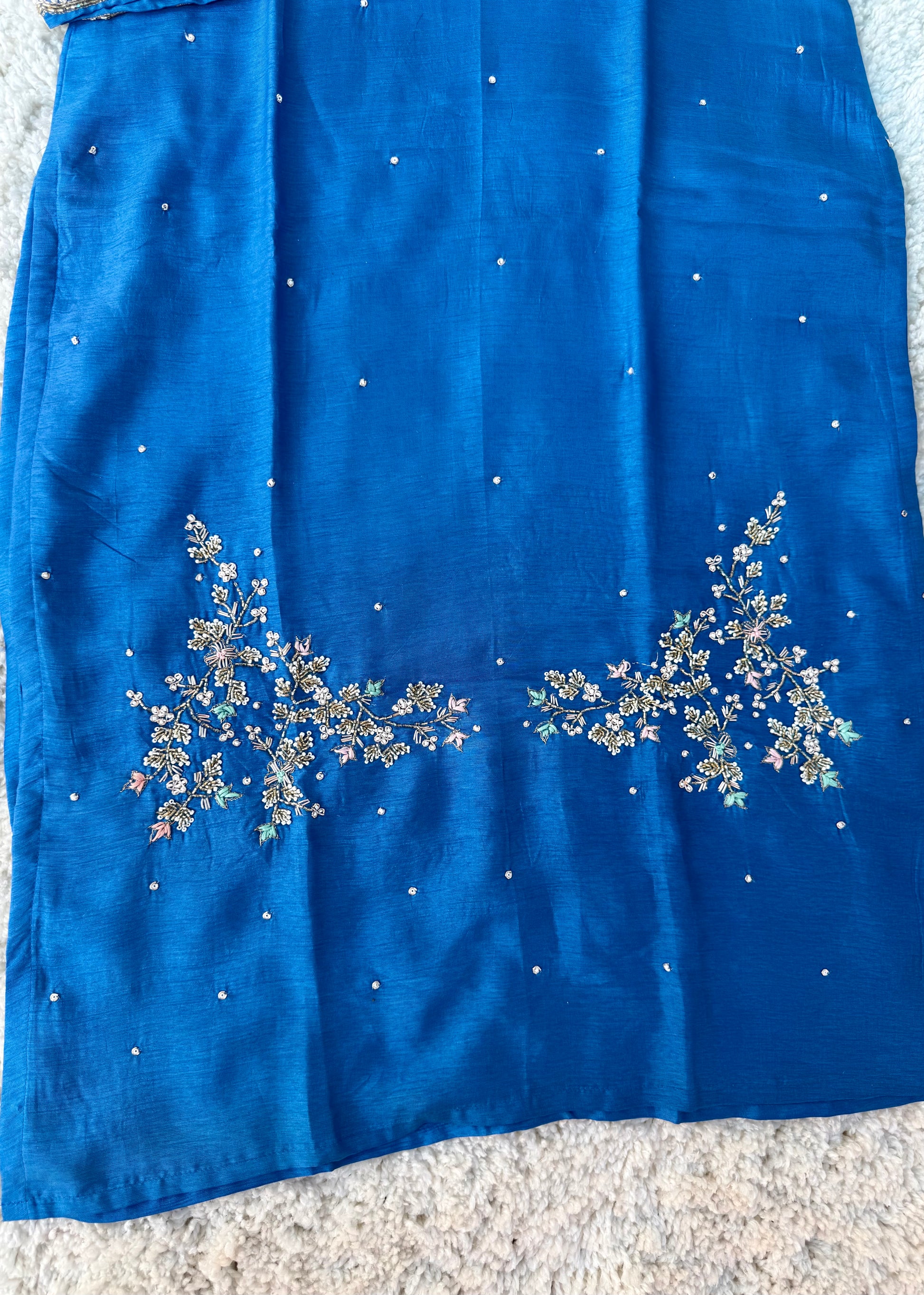 “Nitya” Premium Dola silk Kurta with Bottom & Dupatta
