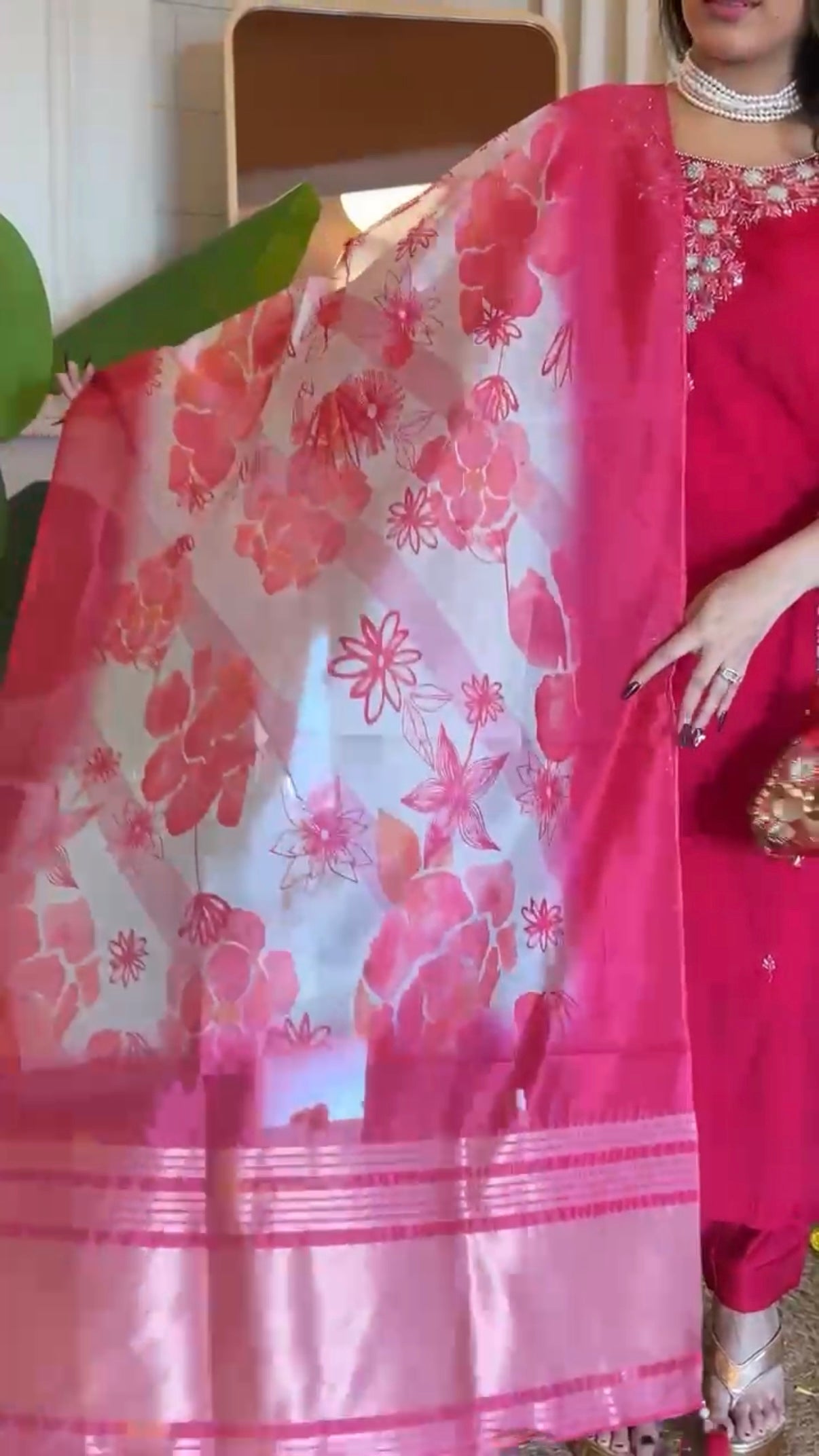 “AVANTI” Premium roman silk handcrafted kurti set