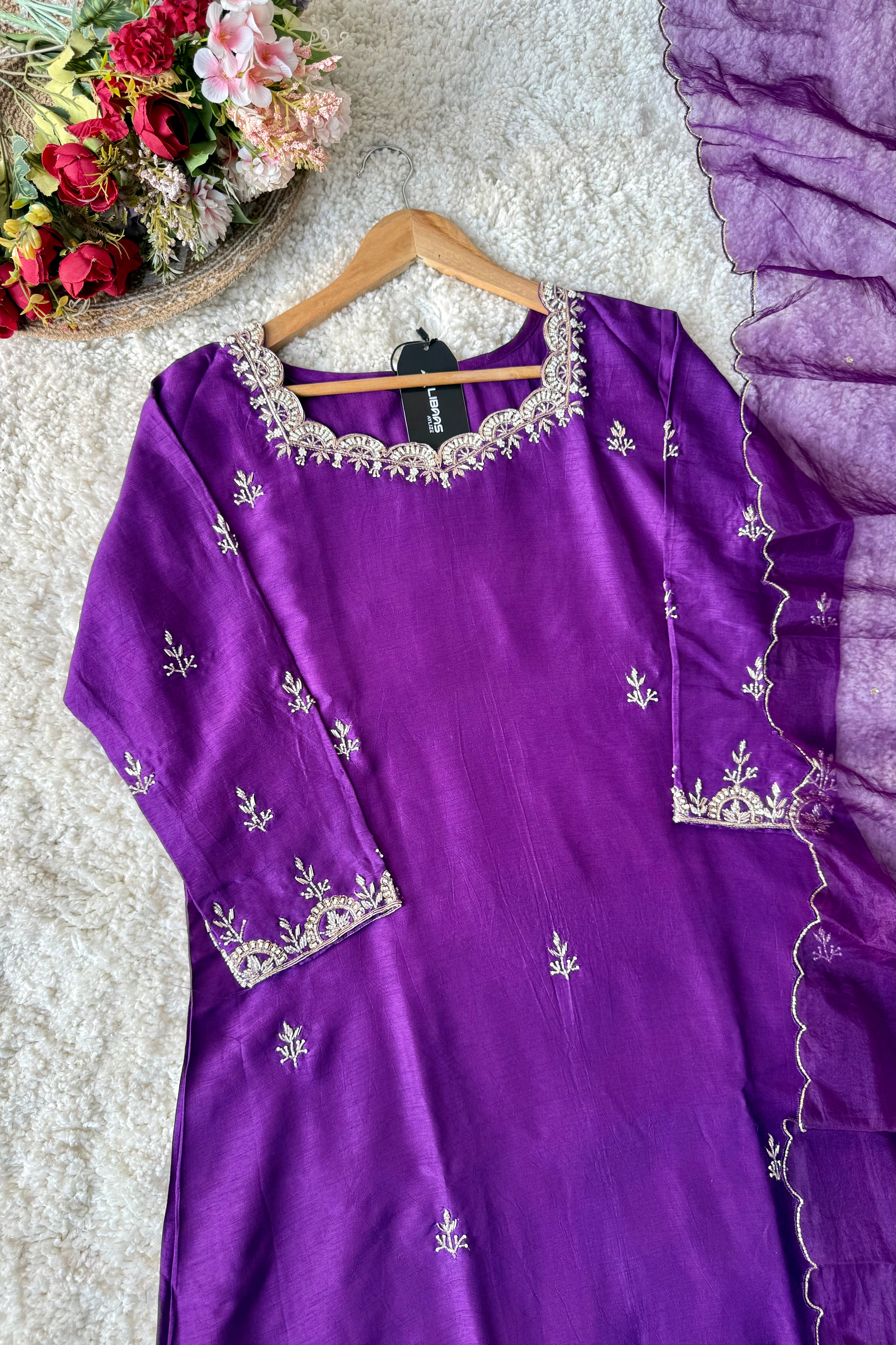 ✨ “Luxe – Premium Dola Silk Kurta Bottom Dupatta Set