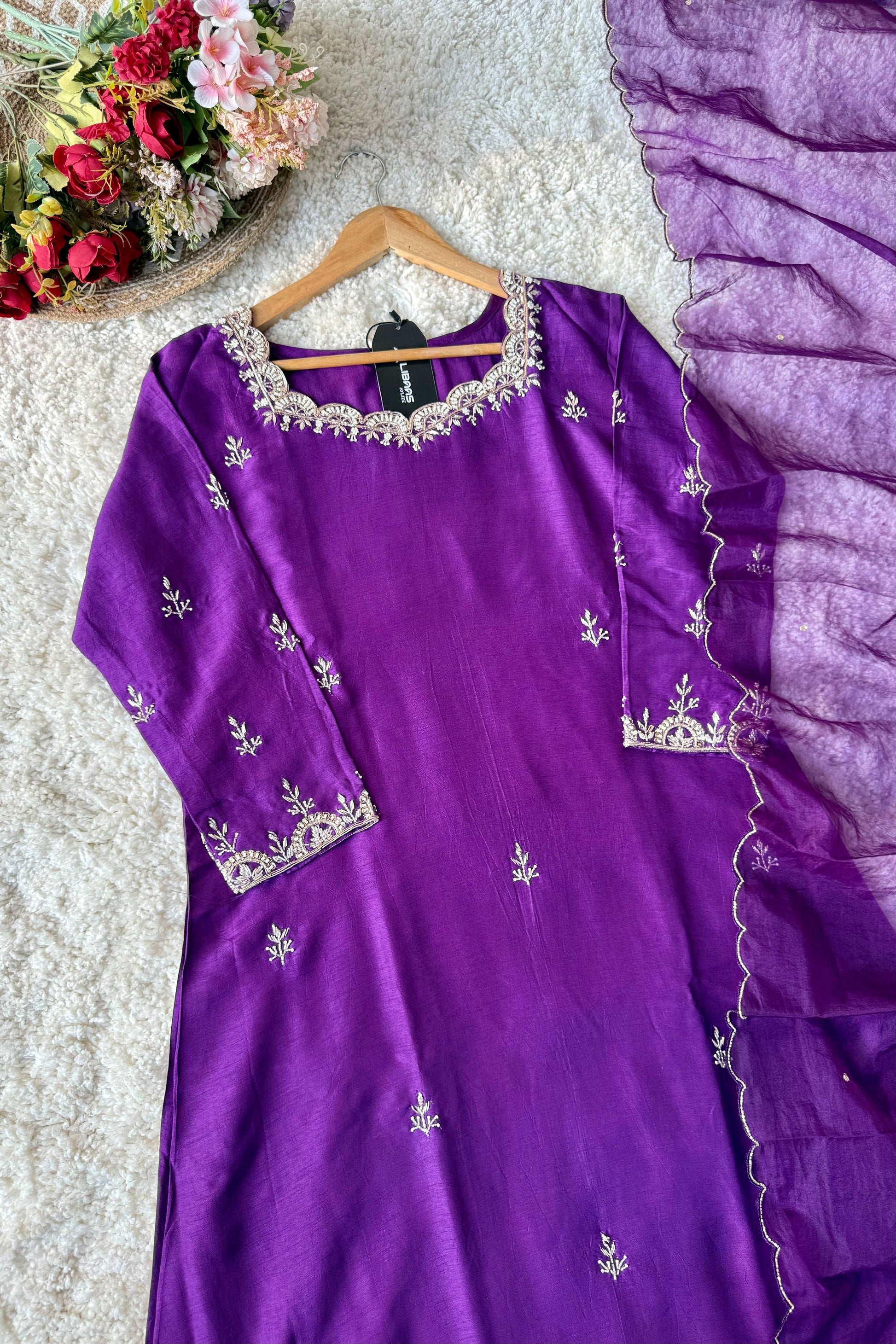 ✨ “Luxe – Premium Dola Silk Kurta Bottom Dupatta Set