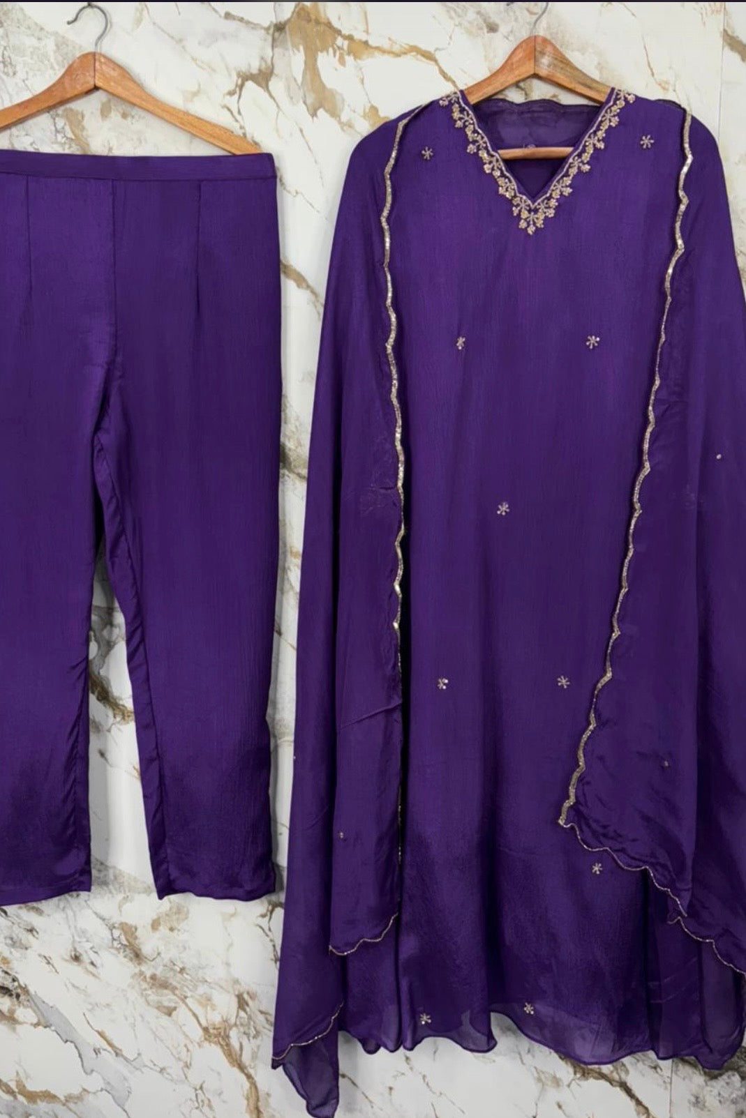 Aaira - Premium Chinnon A-Line Suit Set