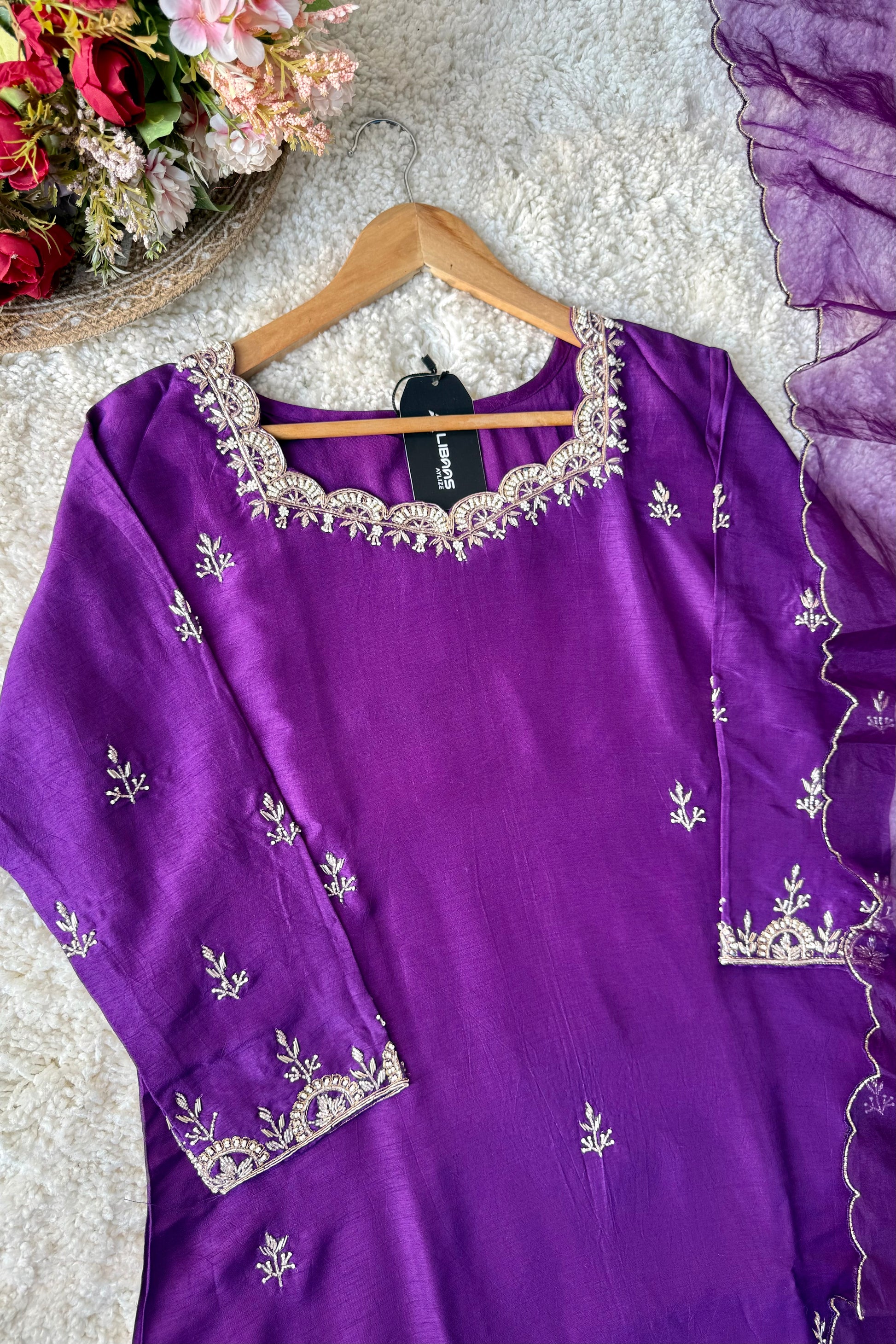 ✨ “Luxe – Premium Dola Silk Kurta Bottom Dupatta Set