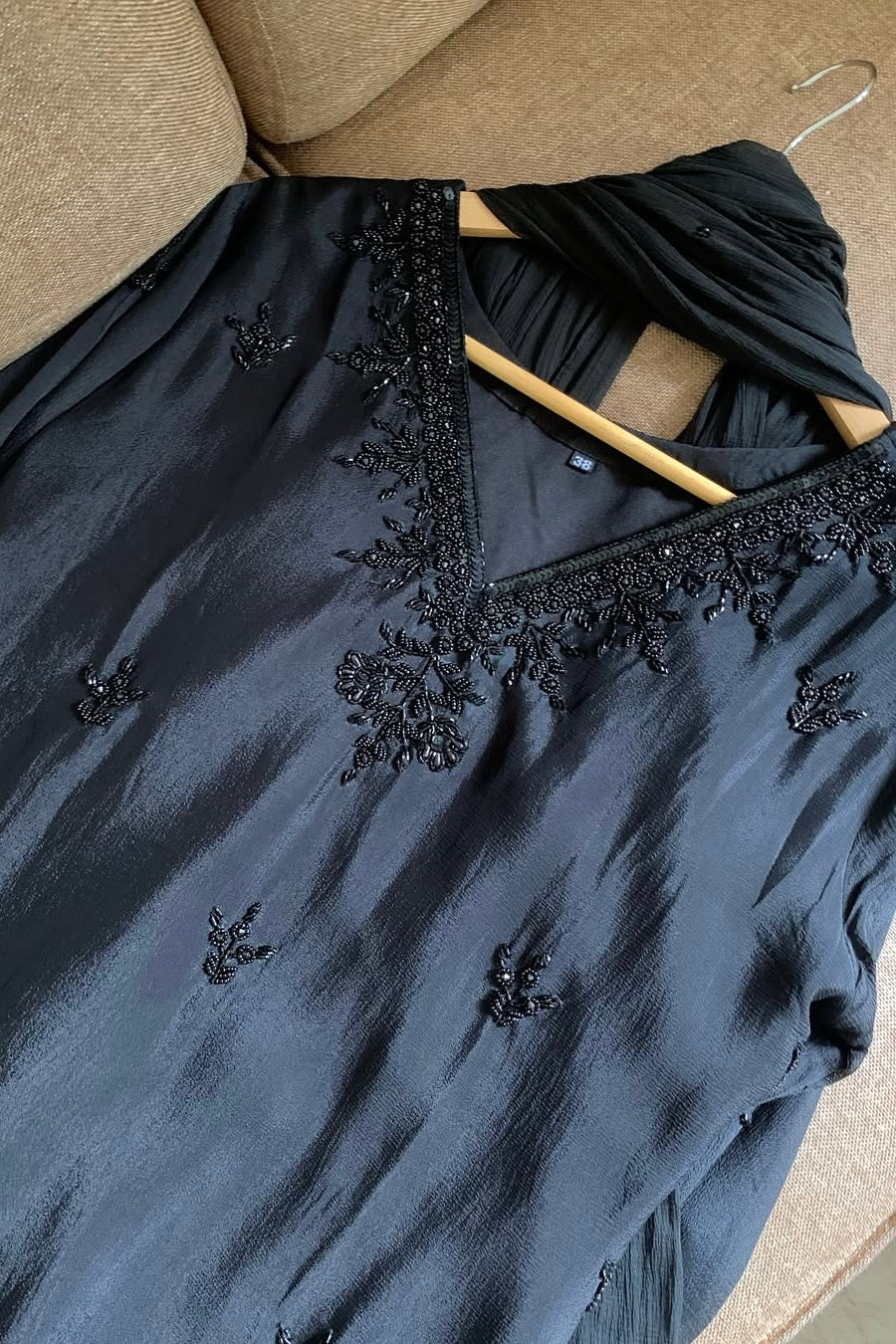 “Nitya” Premium Chinnon handwork suit set✨