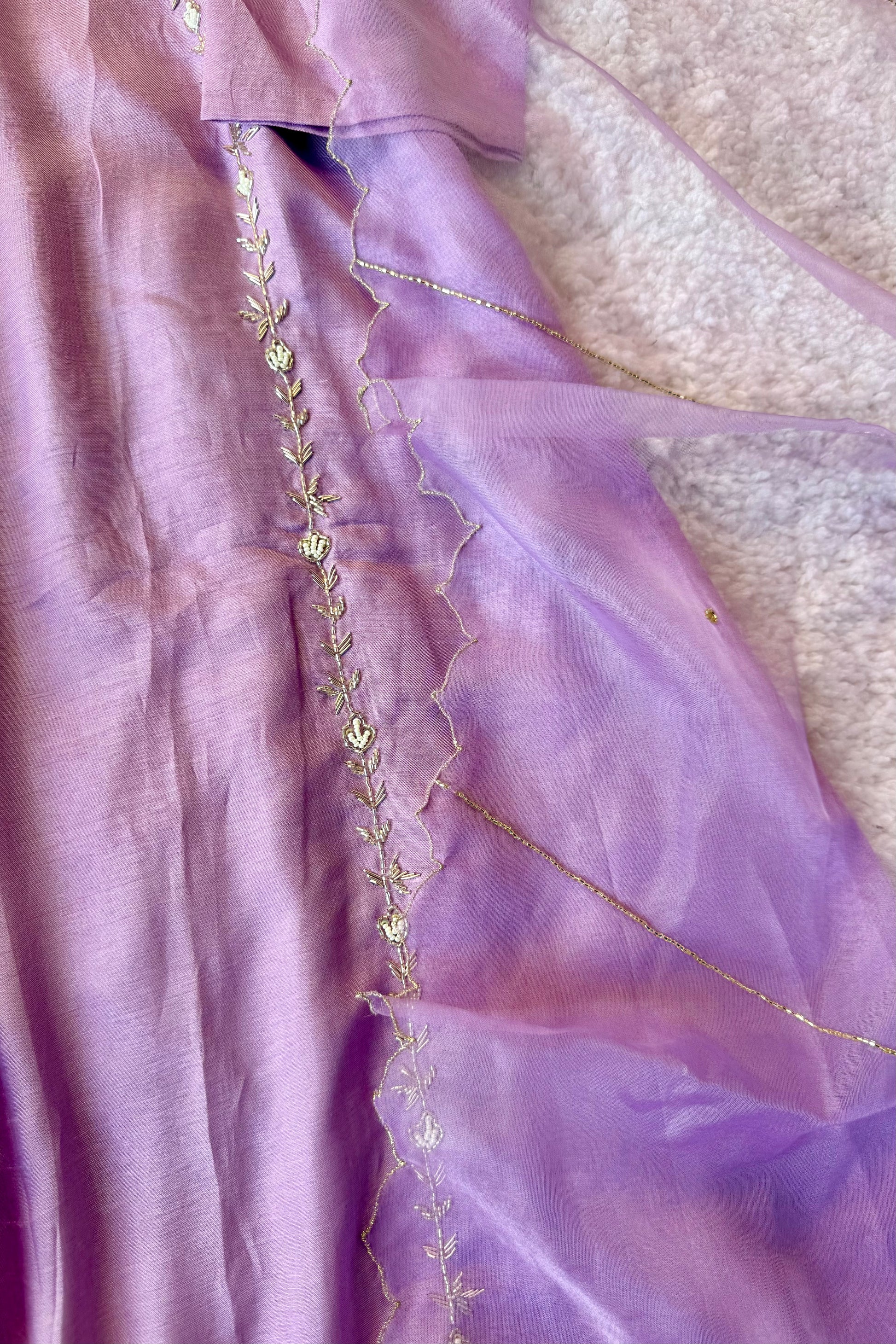 “Eira” Heavy handwork Dola silk A line kurti set 🛍️