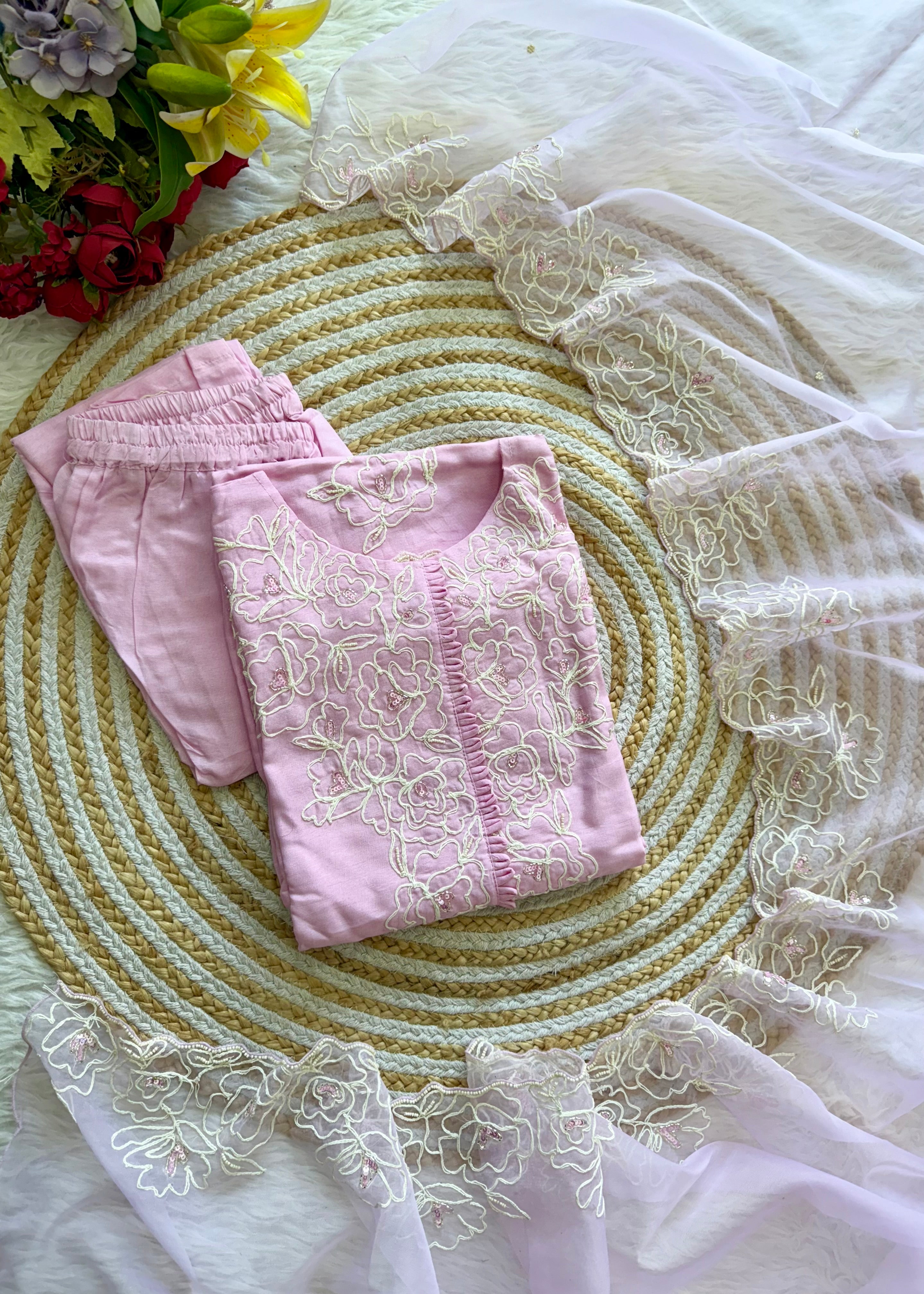 "Abeer" A very beautiful A line handwork suit set