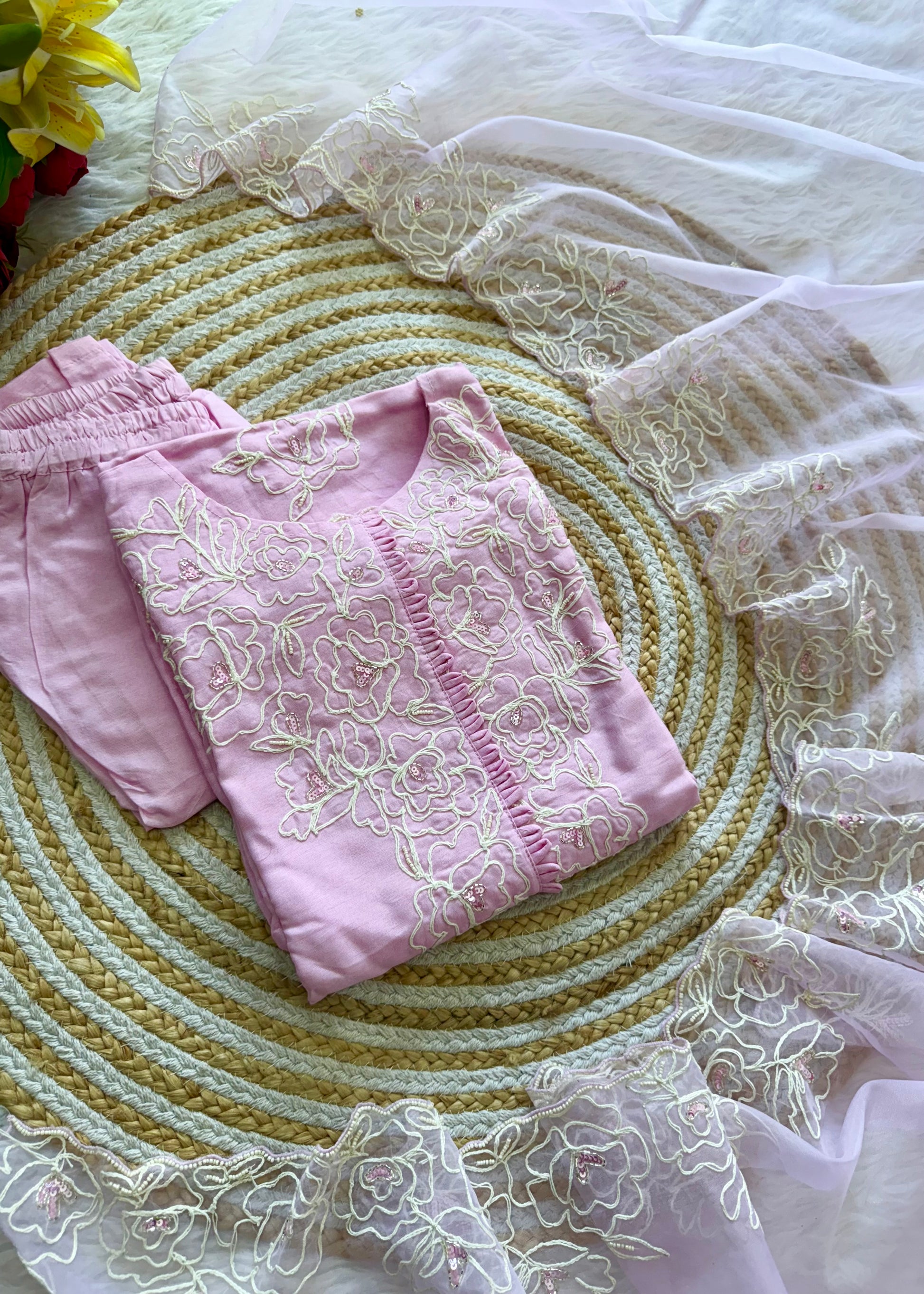 "Abeer" A very beautiful A line handwork suit set