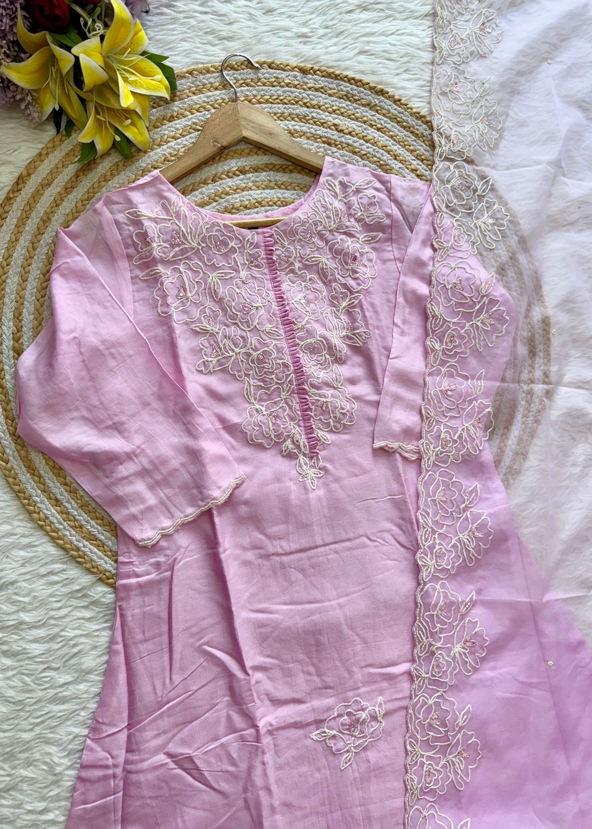 "Abeer" A very beautiful A line handwork suit set