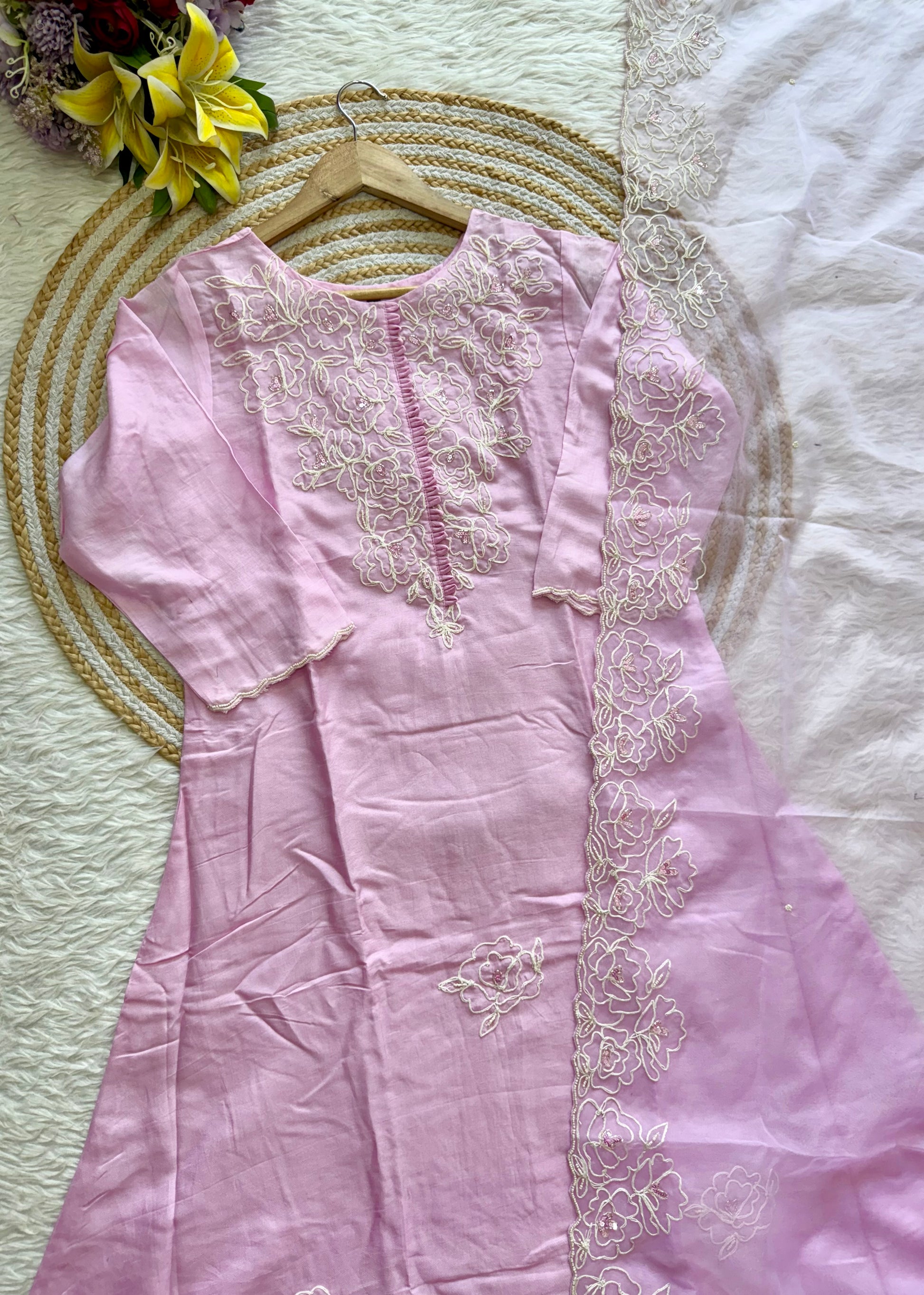 "Abeer" A very beautiful A line handwork suit set
