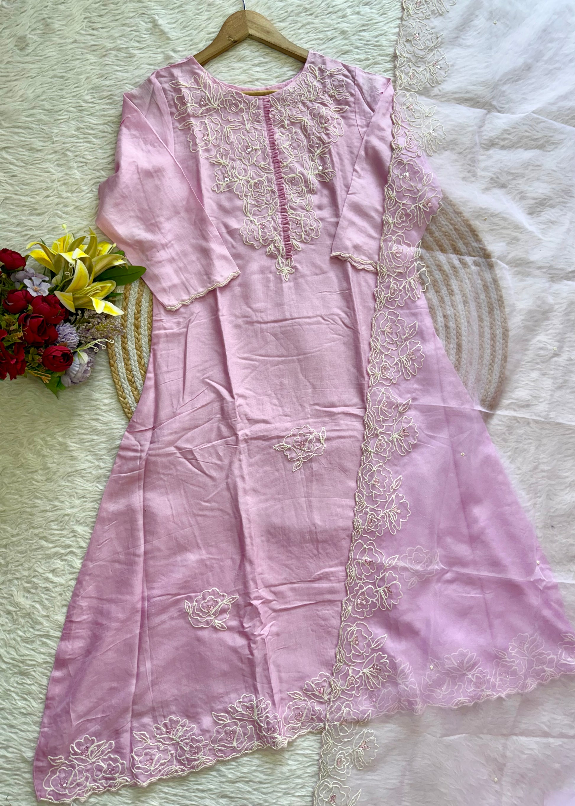 "Abeer" A very beautiful A line handwork suit set