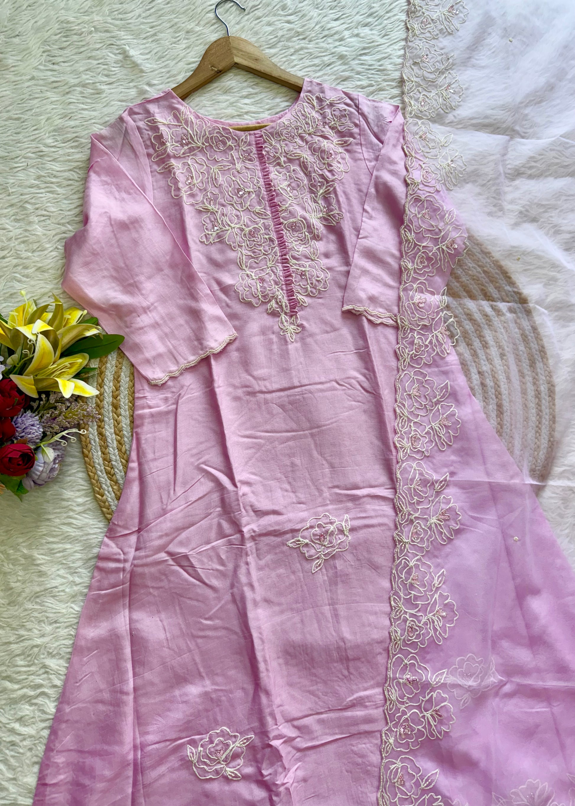 "Abeer" A very beautiful A line handwork suit set