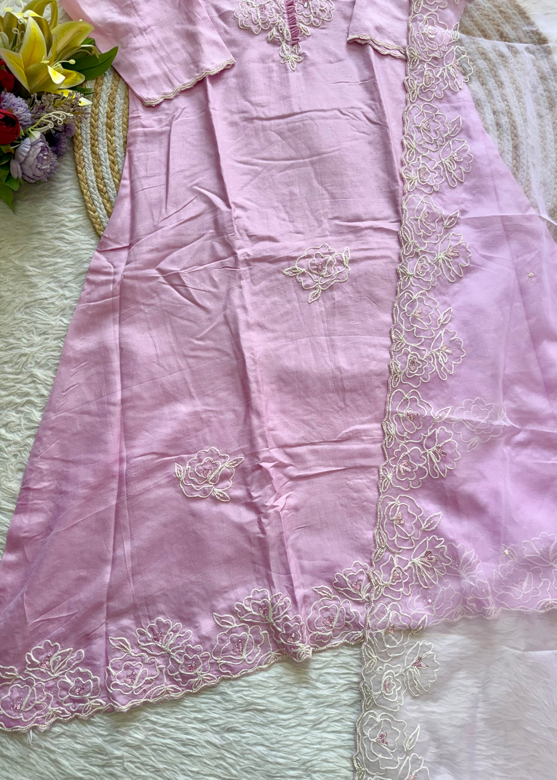 "Abeer" A very beautiful A line handwork suit set