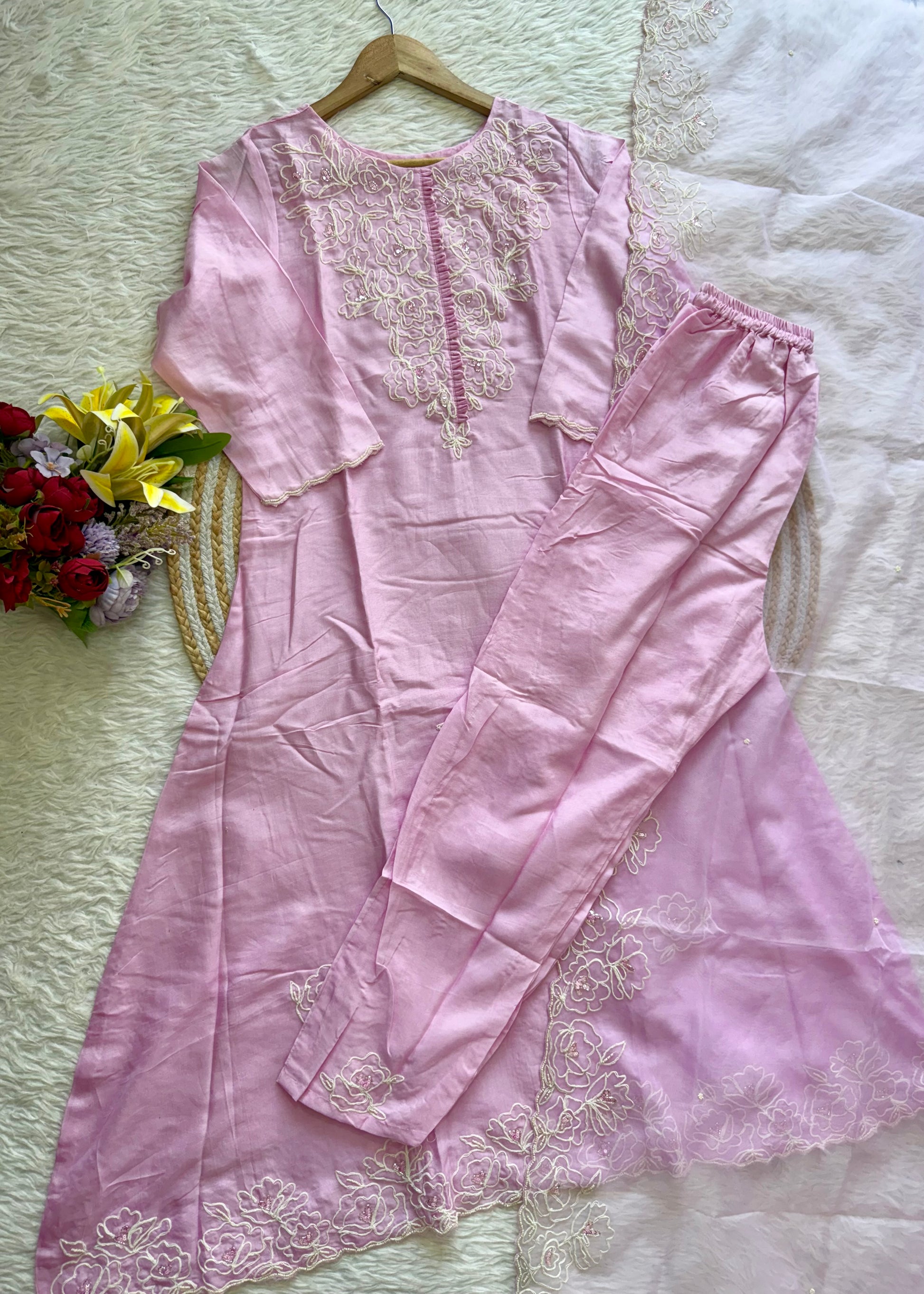 "Abeer" A very beautiful A line handwork suit set