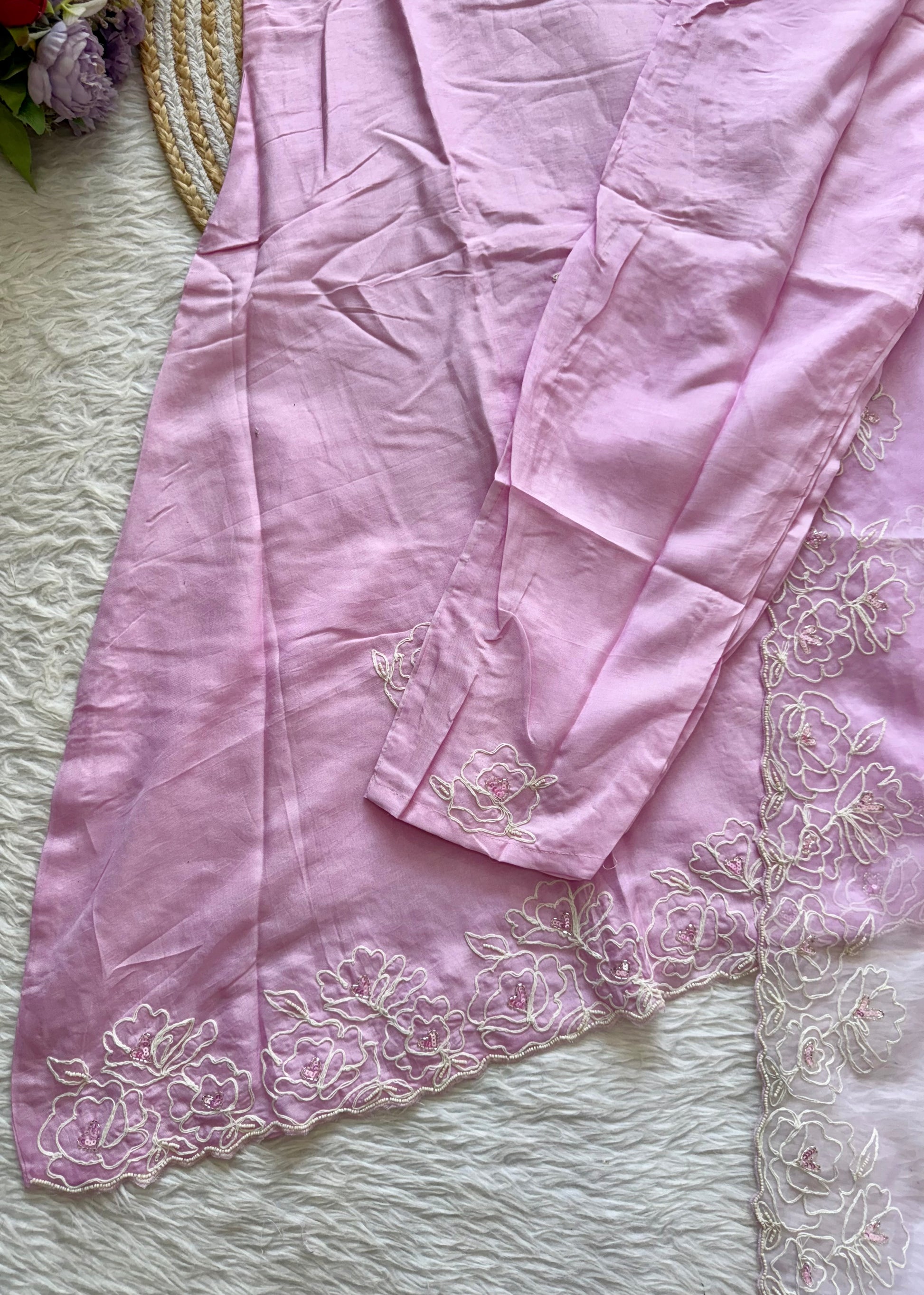 "Abeer" A very beautiful A line handwork suit set