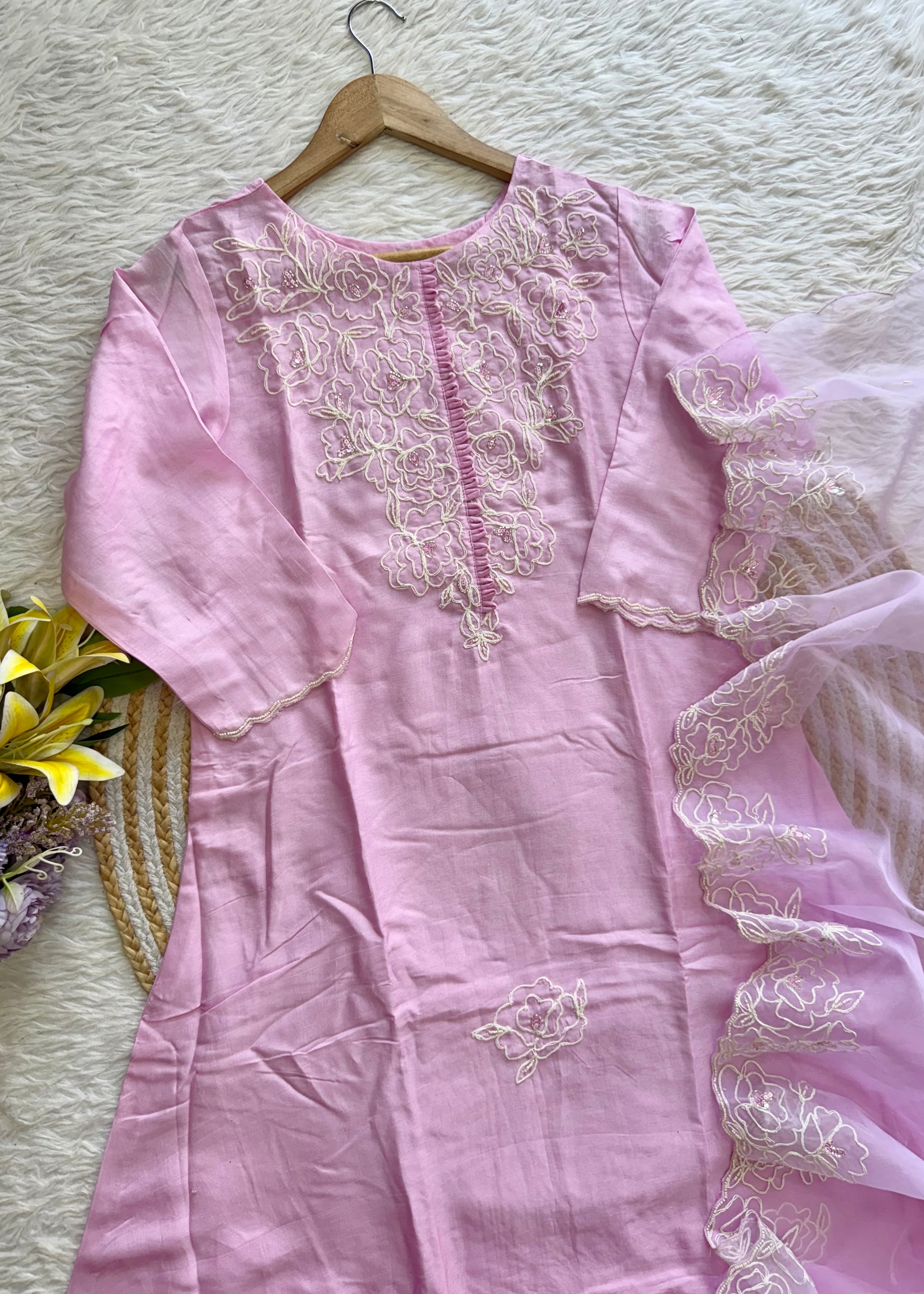 "Abeer" A very beautiful A line handwork suit set