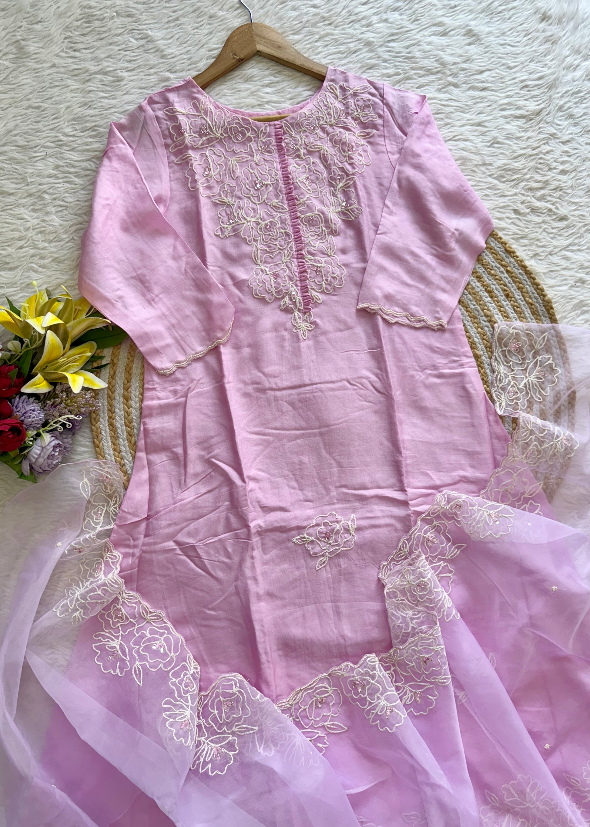 "Abeer" A very beautiful A line handwork suit set