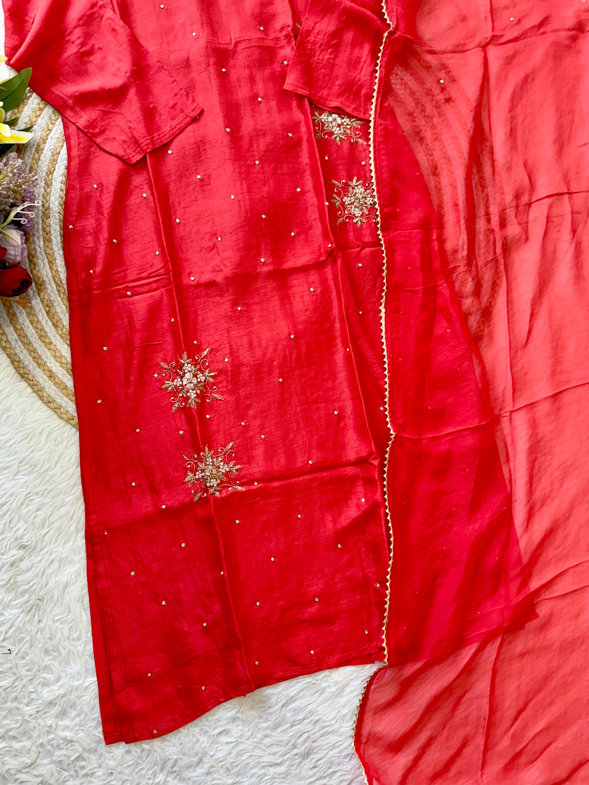 "Ferhin" A very beautiful piece with handwork kurti set