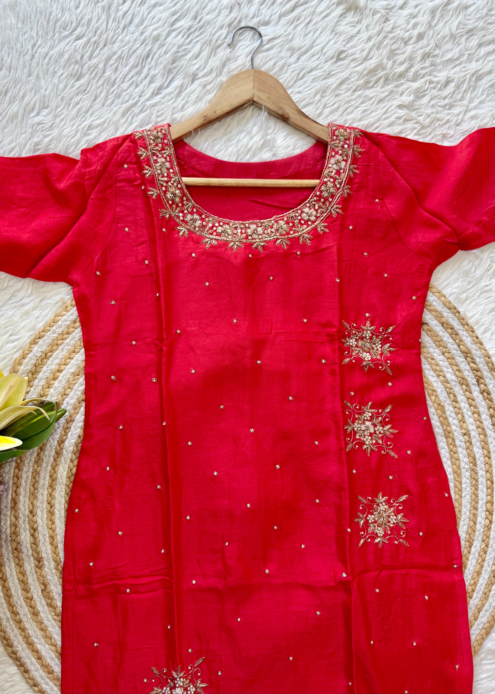 "Ferhin" A very beautiful piece with handwork kurti set