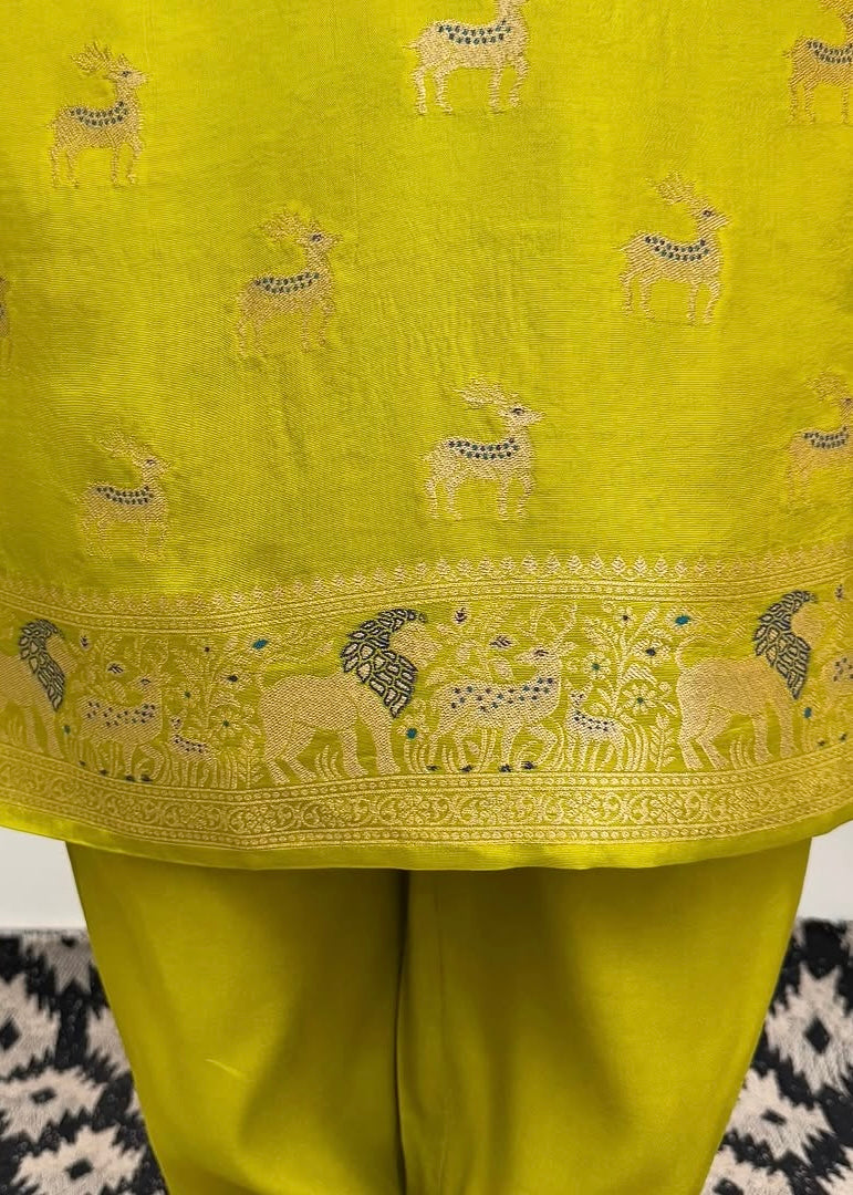 “AMRITA” Festive wear Jacquard silk kurta bottom with dupatta set