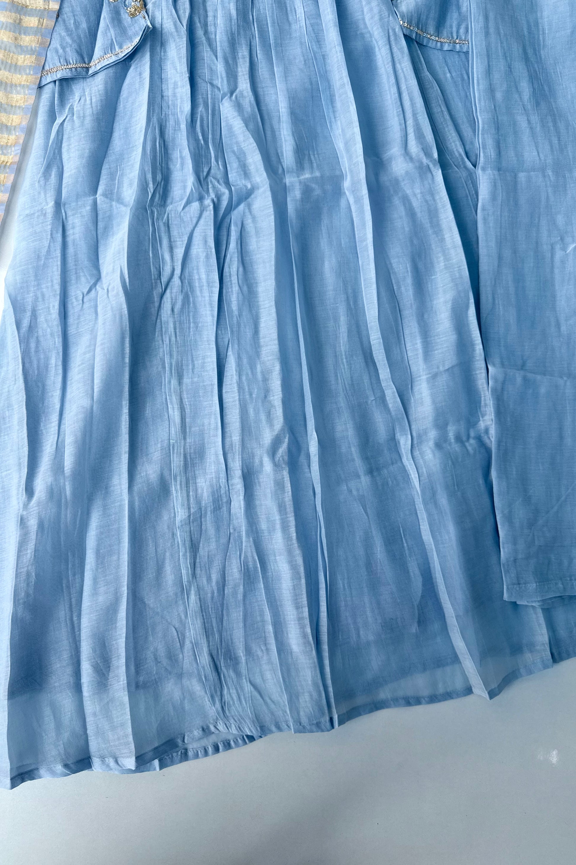 Gulnoor – Mul Chanderi A-Line Kurta Set with Dupatta