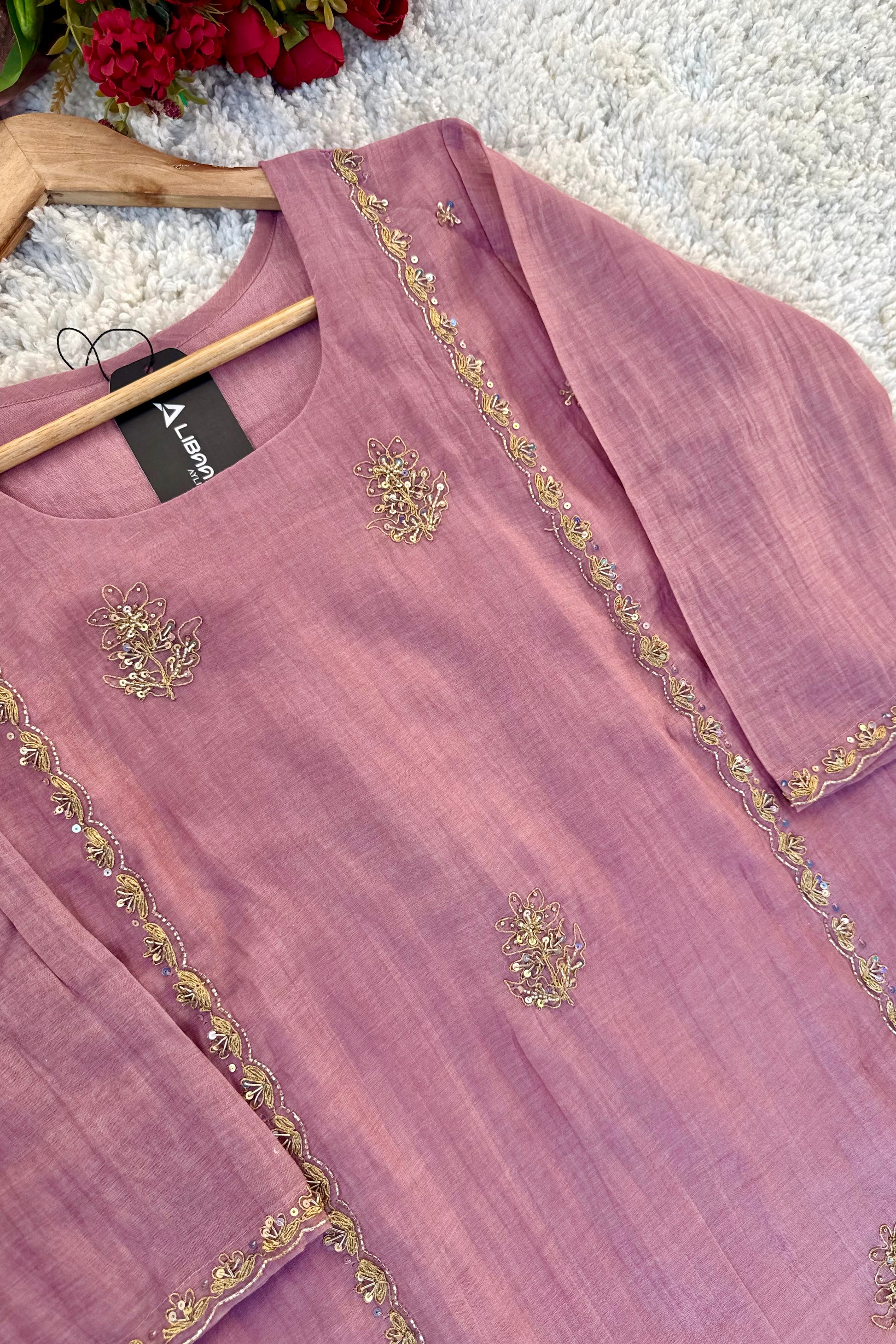 “Ujjwal” Trending Pink Mul Chanderi A Line Suit 🛍️