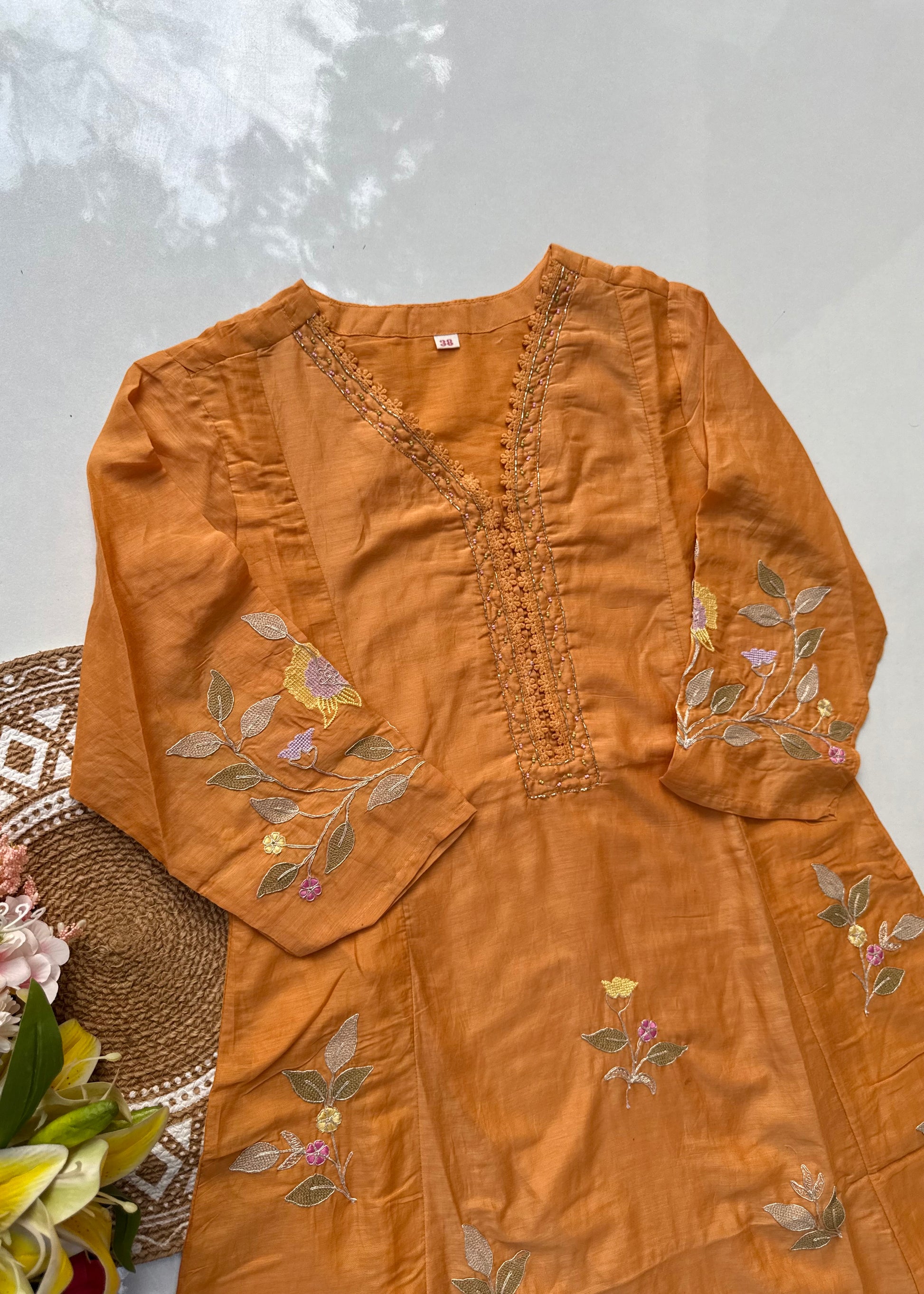 “PRAGYA” Beautiful Mul Chanderi straight kurta set