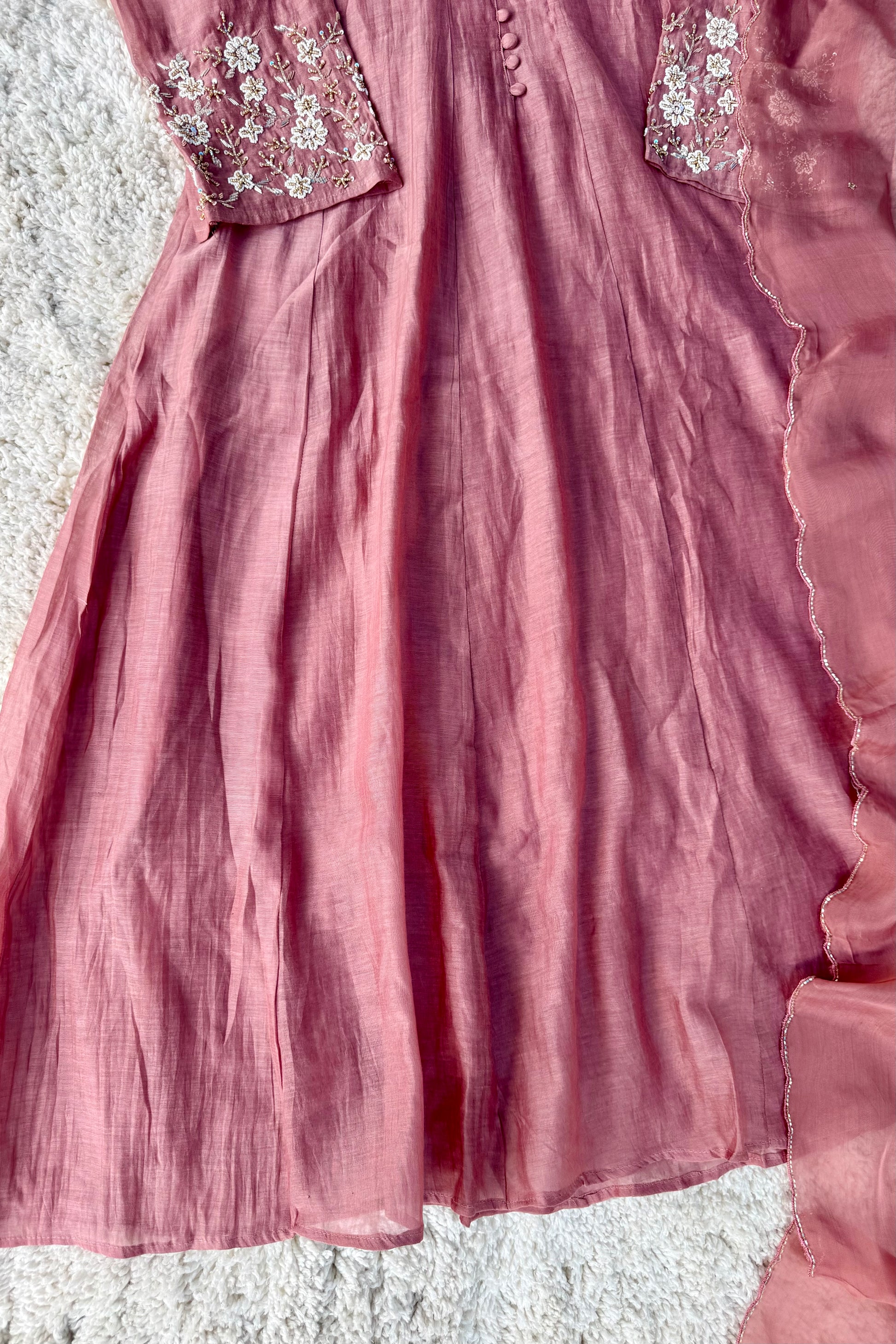 ✨Ay10- Pre Book Beautiful Mul Chanderi A Line Kurta set