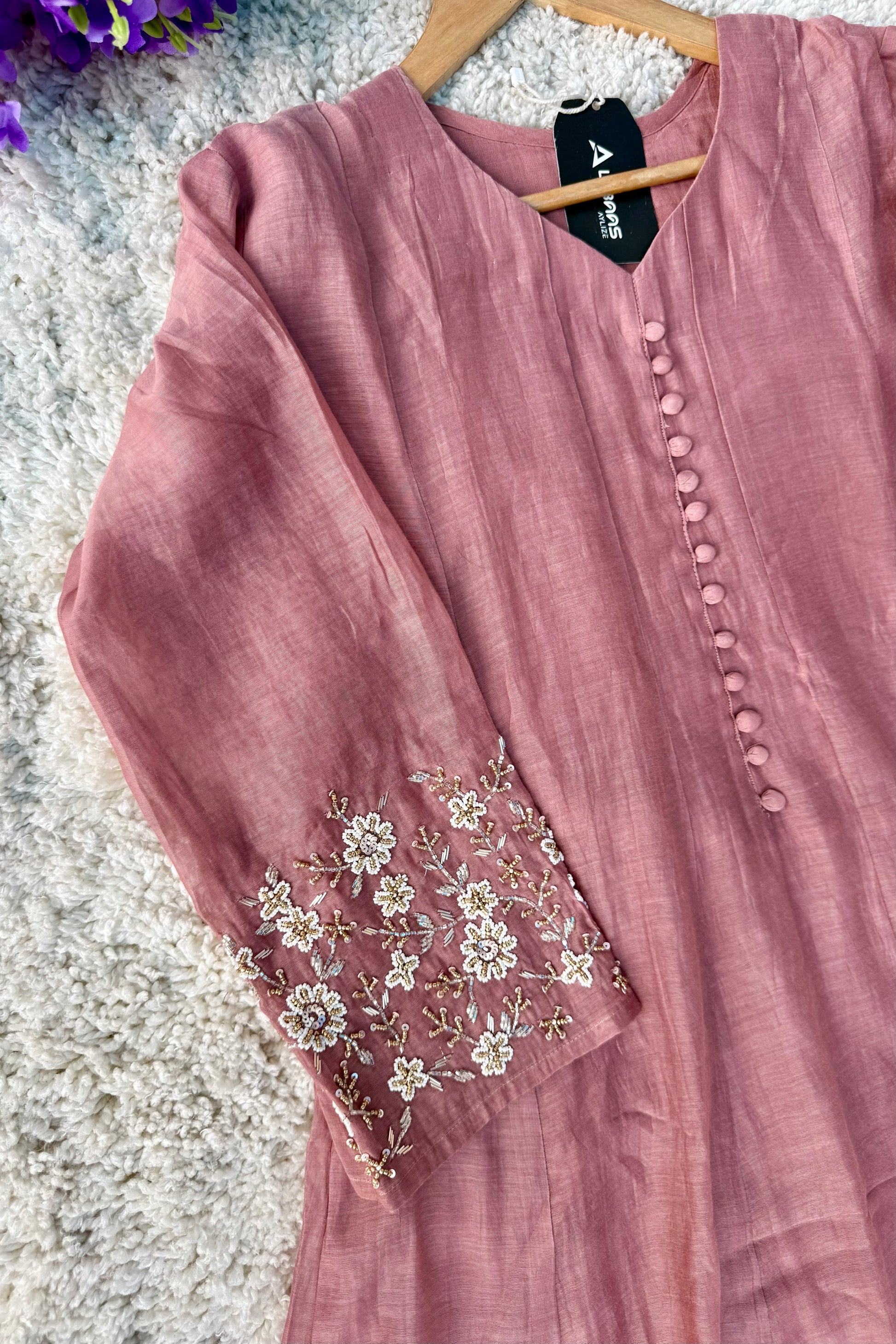 ✨Ay10- Pre Book Beautiful Mul Chanderi A Line Kurta set
