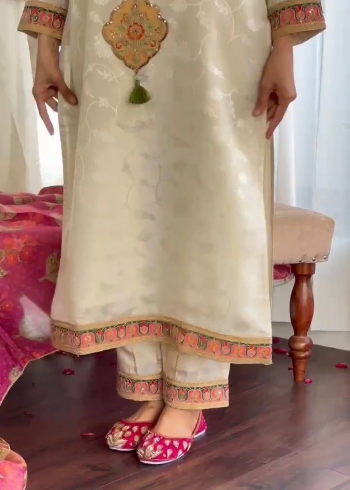 “DISHA” Beautiful Shimmer silk party wear suit set